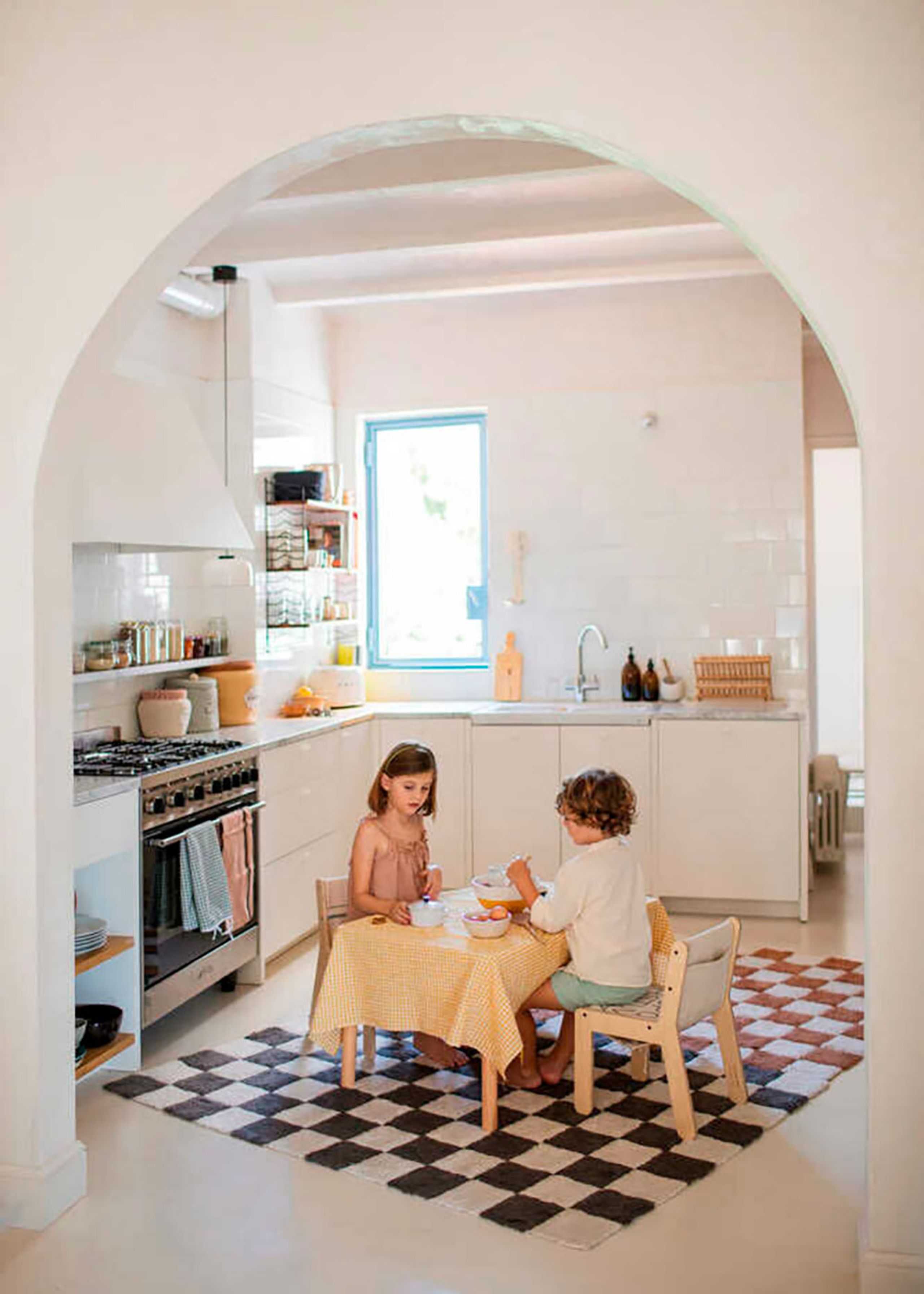 Lorena Canals - Tapis - Washable Rug Kitchen Tiles - Dark Grey