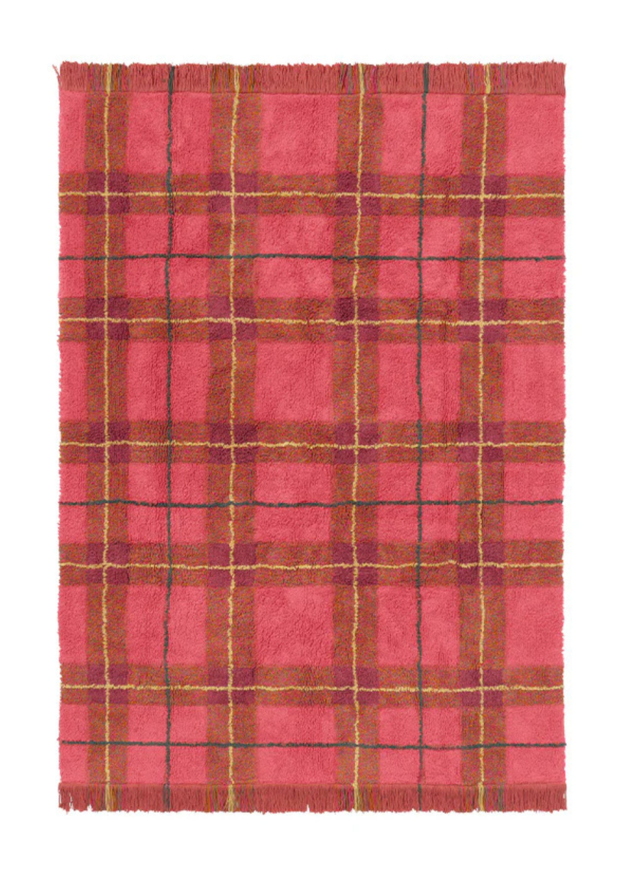 Lorena Canals - Rug - Washable Rug Tartan Vintage - Red