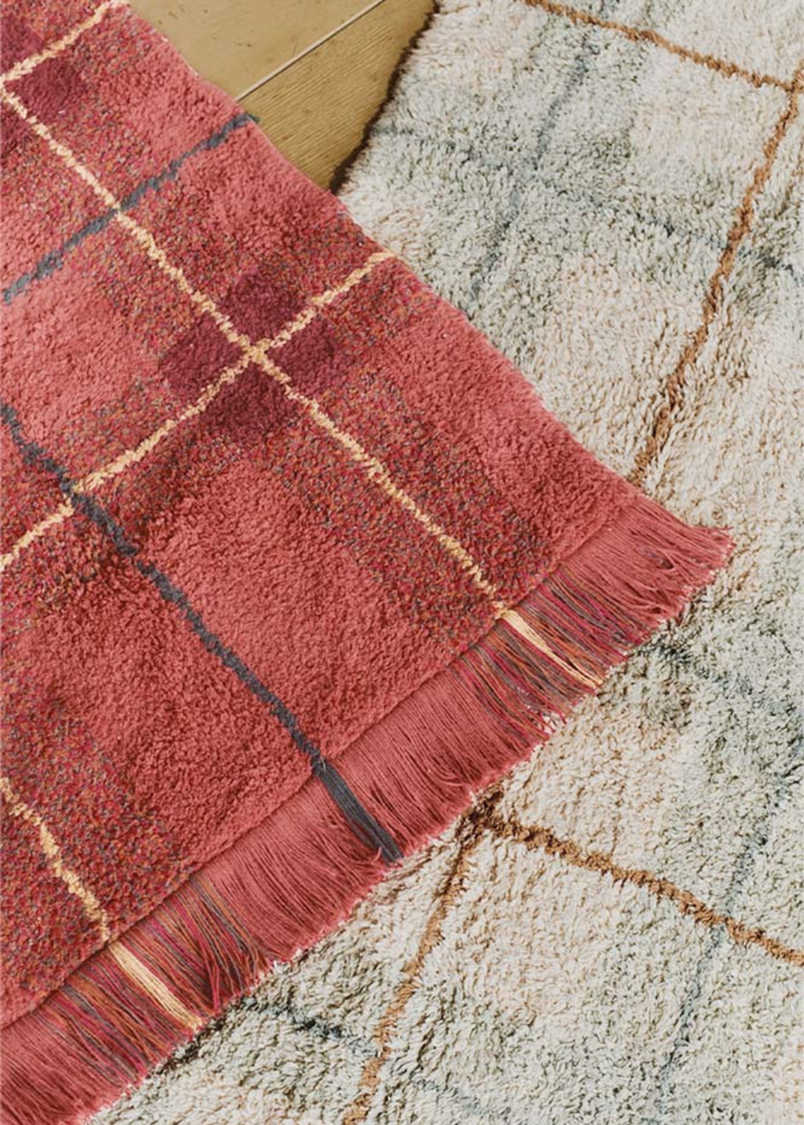 Lorena Canals - Rug - Washable Rug Tartan Vintage - Red