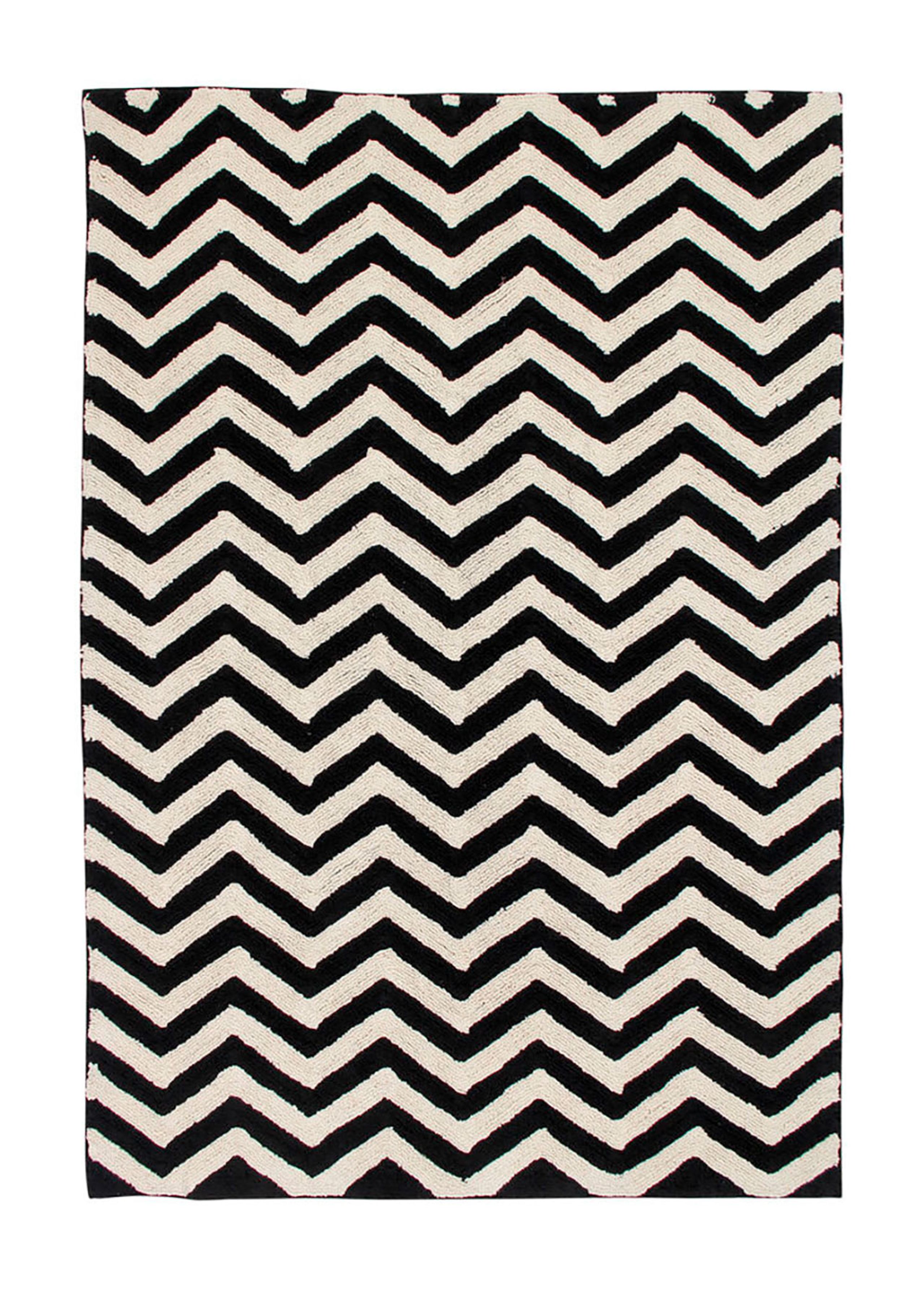 Lorena Canals - Teppich - Washable Rug Zig-Zag - Black & White