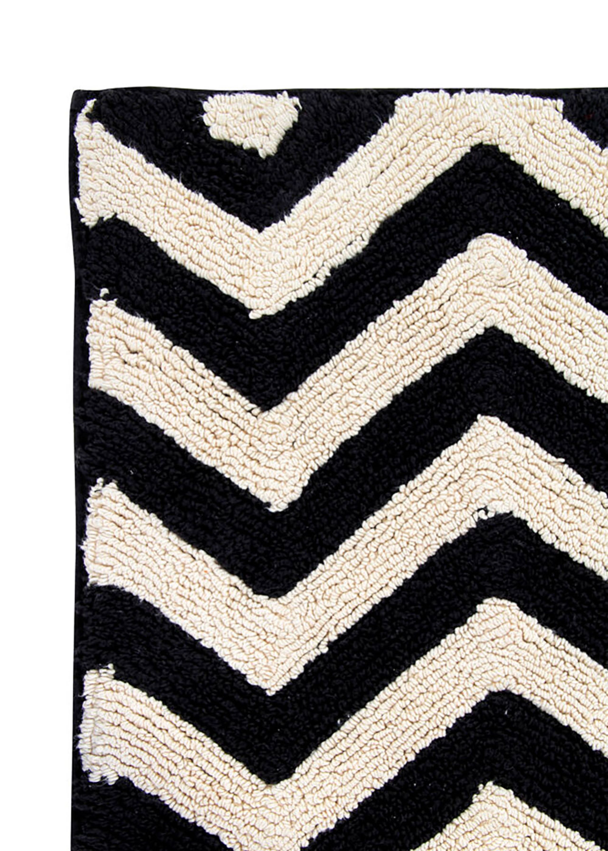 Lorena Canals - Teppich - Washable Rug Zig-Zag - Black & White