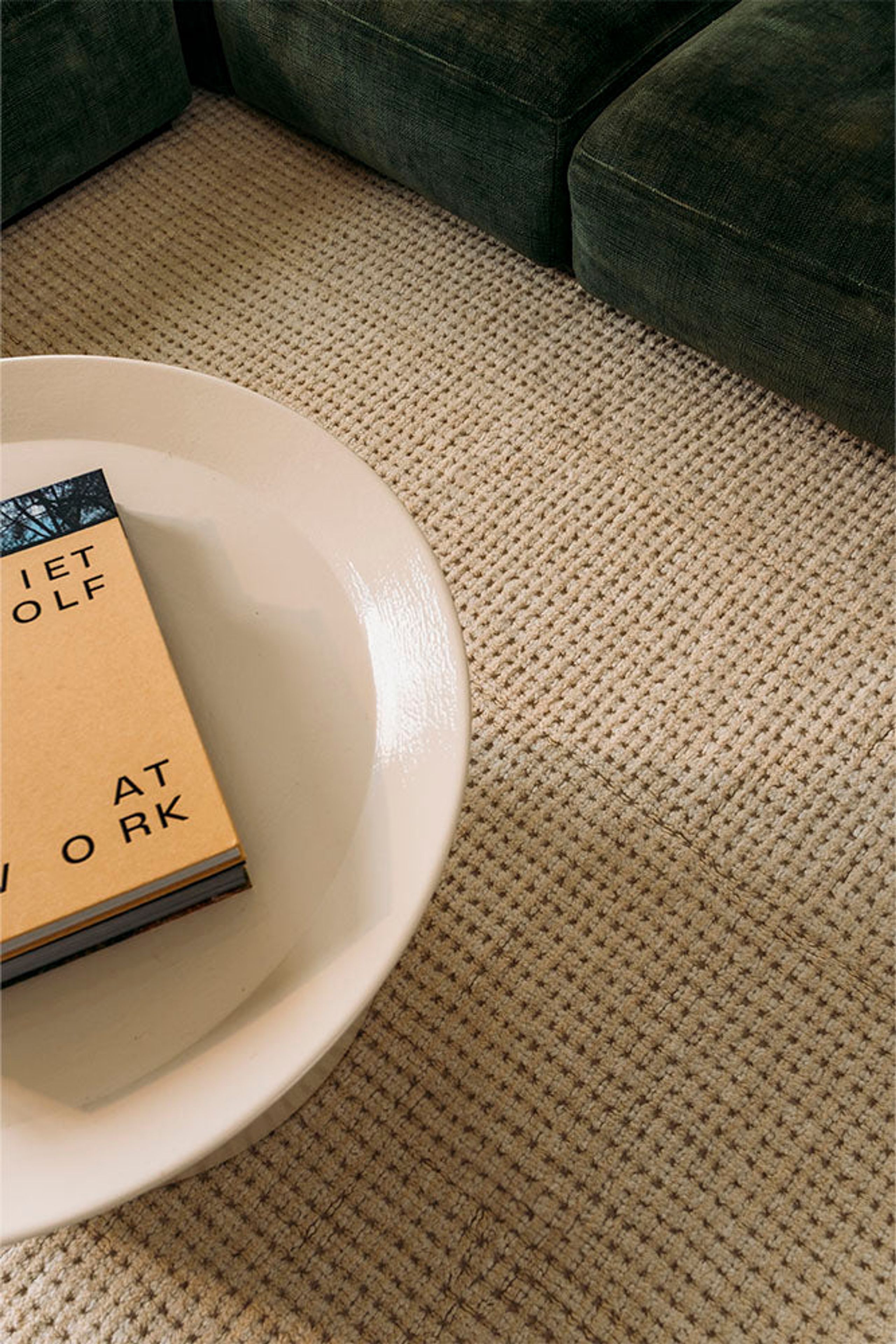 Lorena Canals - Rug - Wool Rug Eden - L -Natural Canvas, Sea Shell