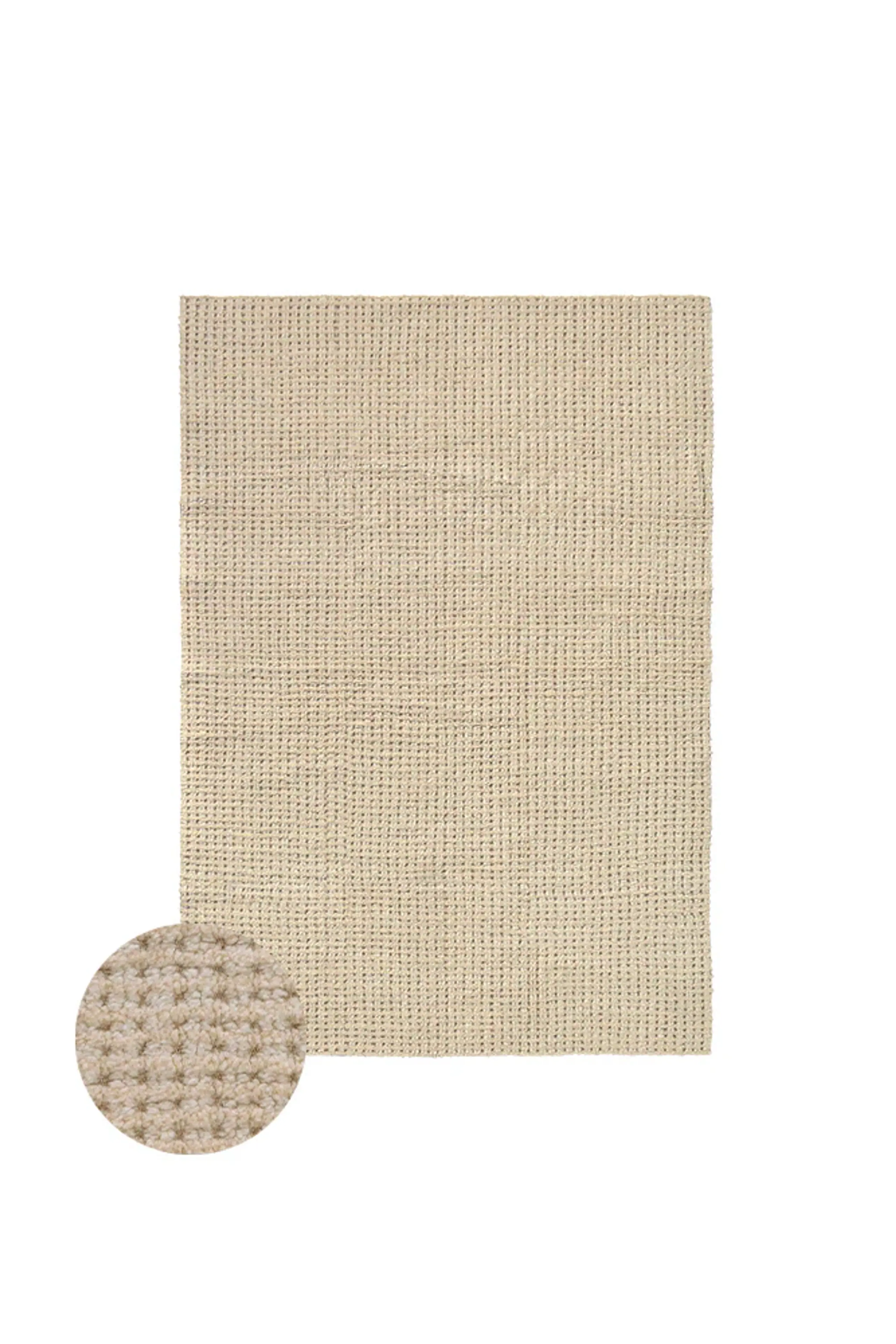 Lorena Canals - Rug - Wool Rug Eden - L -Natural Canvas, Sea Shell