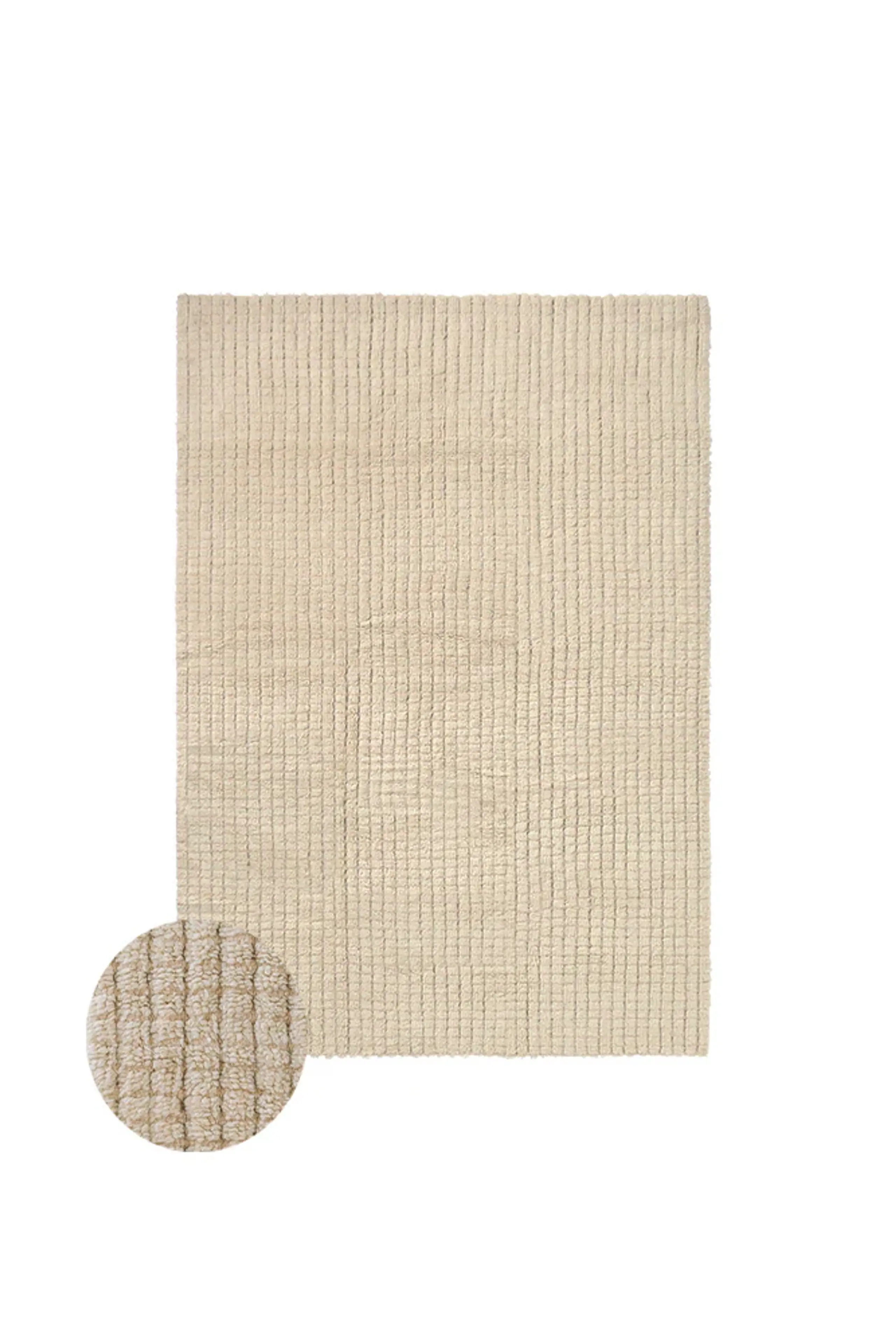 Lorena Canals - Teppich - Wool Rug Net - XXL - Natural Canvas, Sea Shell