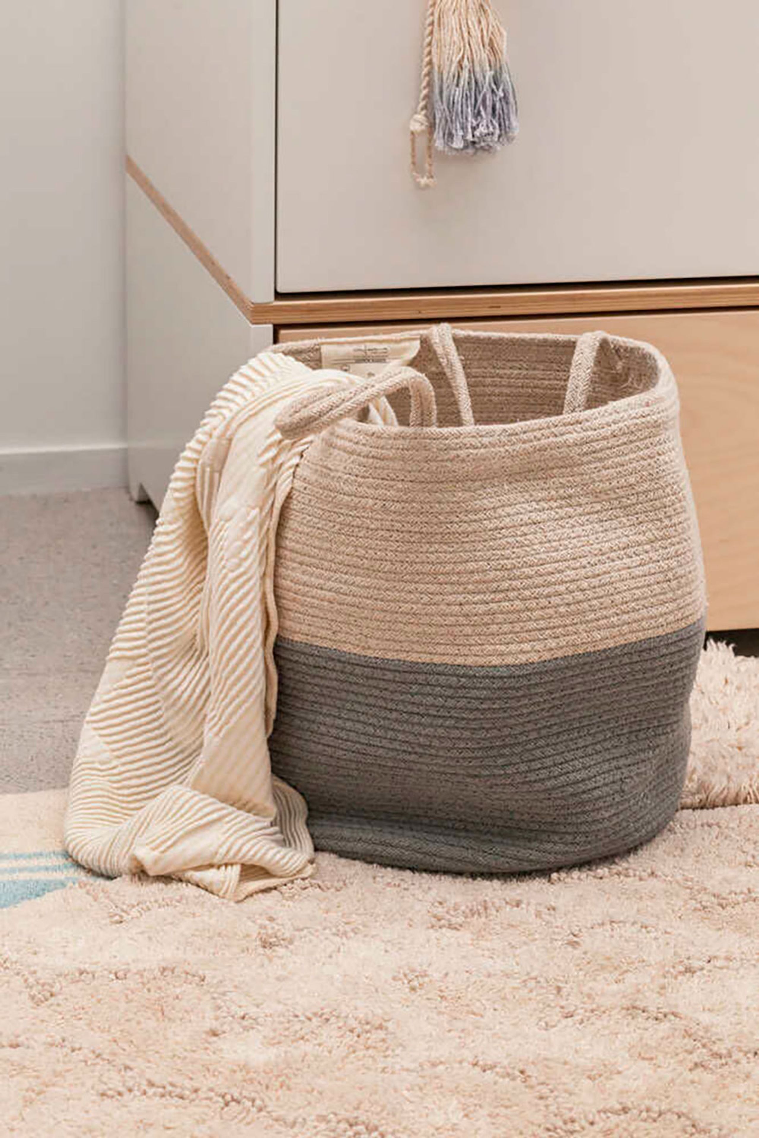 Lorena Canals - Kurv - Basket Zoco - Blue / Natural