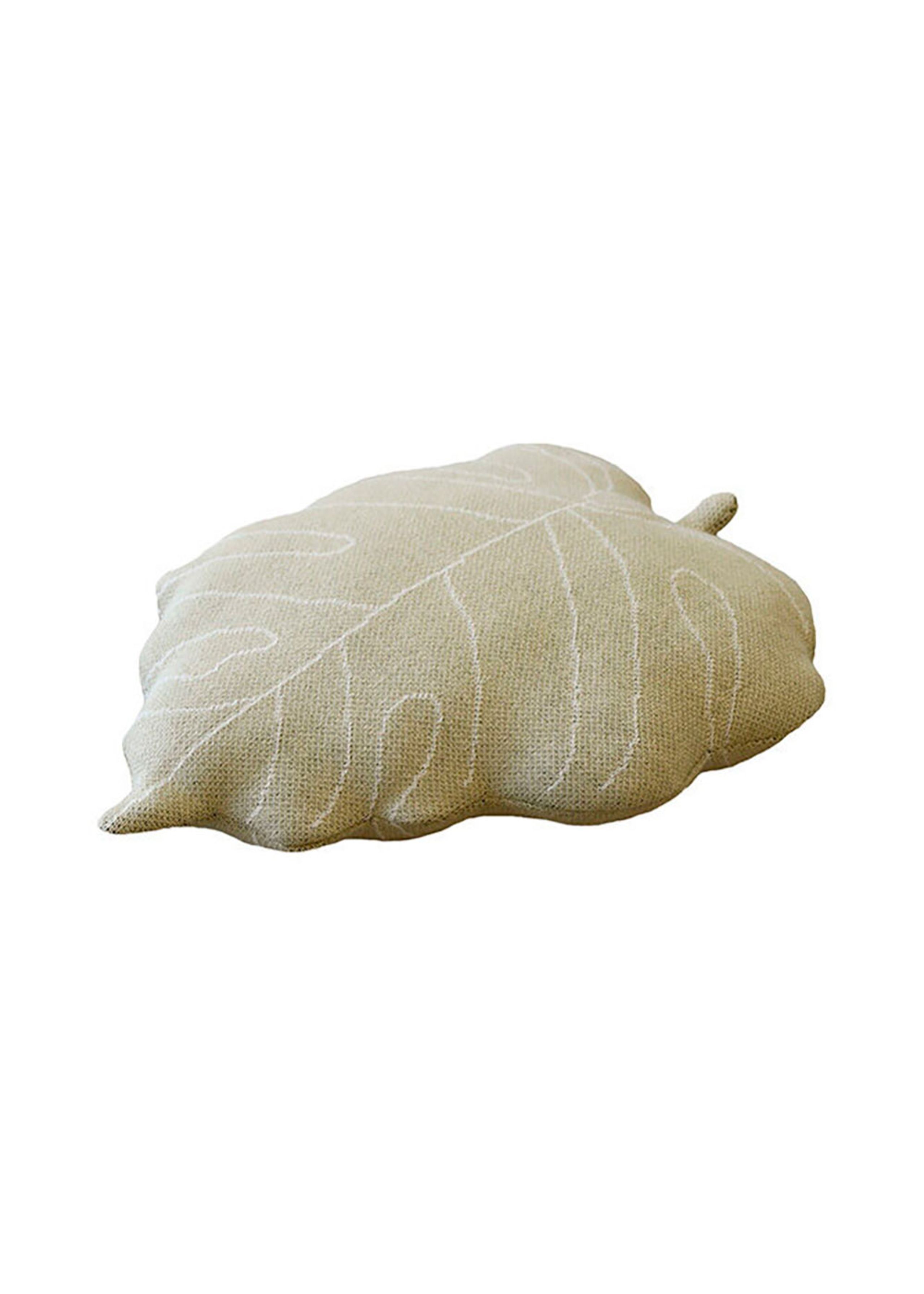Lorena Canals - Børnepude - Knitted Cushion Baby Leaf - Olive