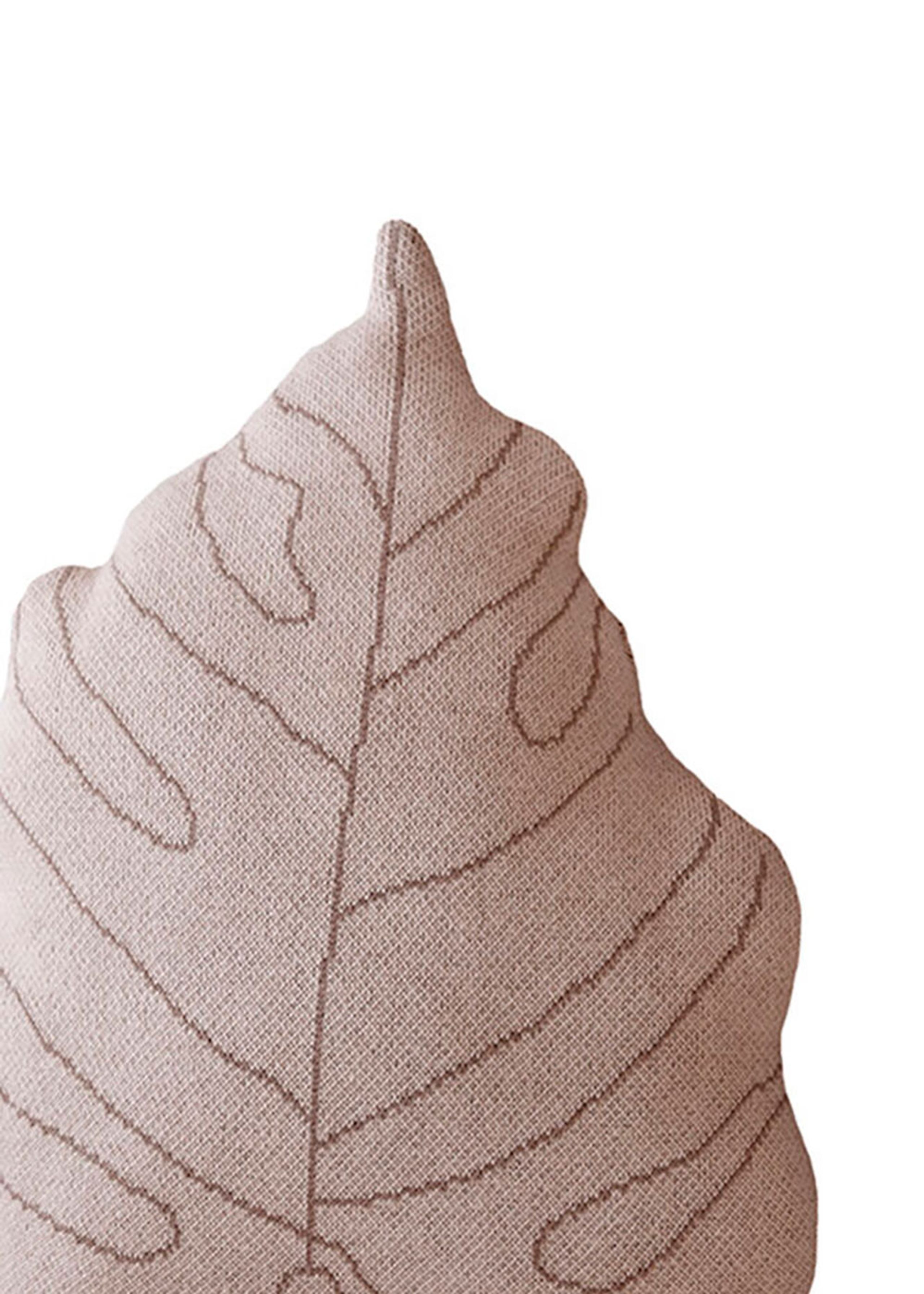 Lorena Canals - Pillow - Knitted Cushion Baby Leaf - Rose Beige