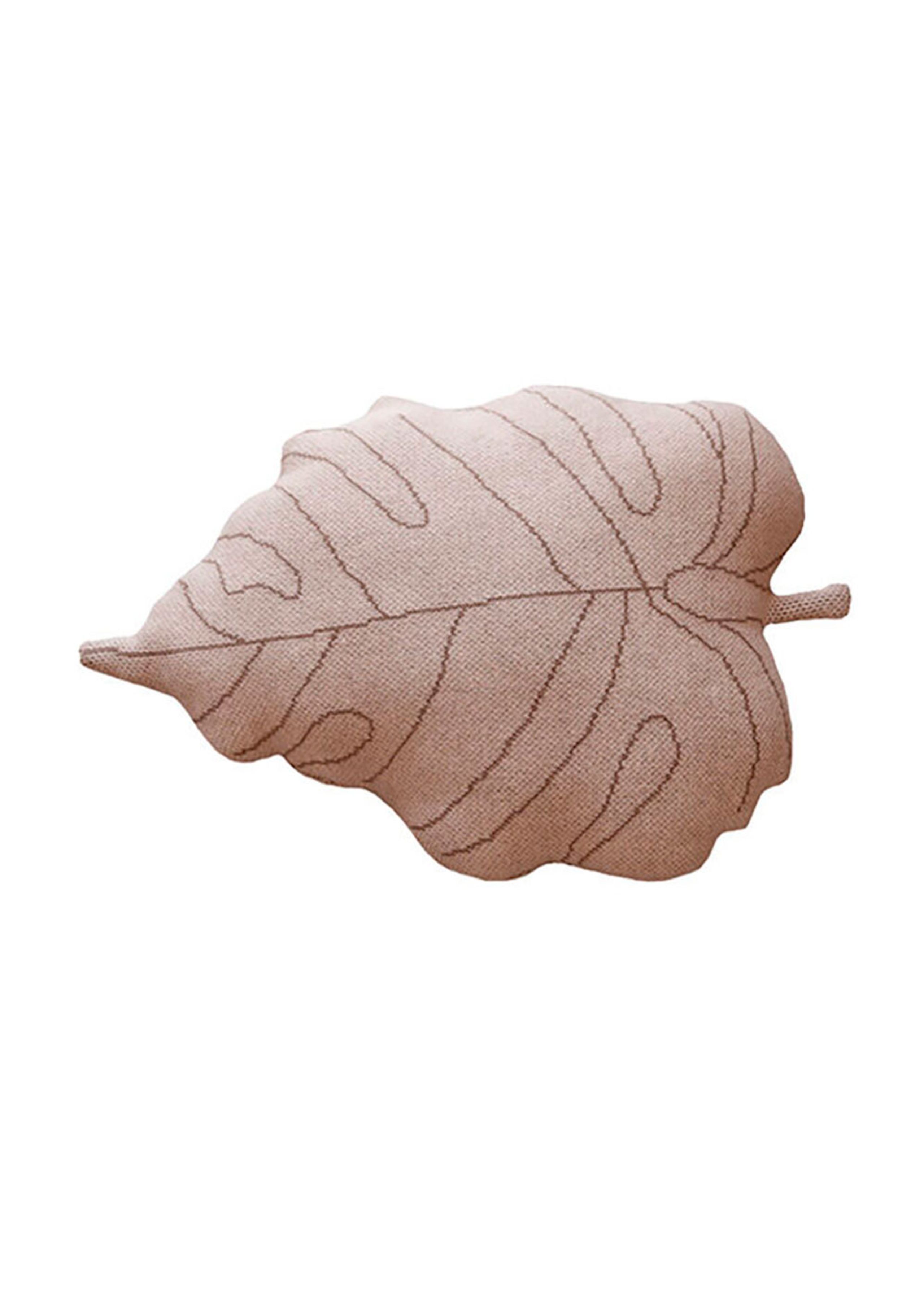 Lorena Canals - Pillow - Knitted Cushion Baby Leaf - Rose Beige