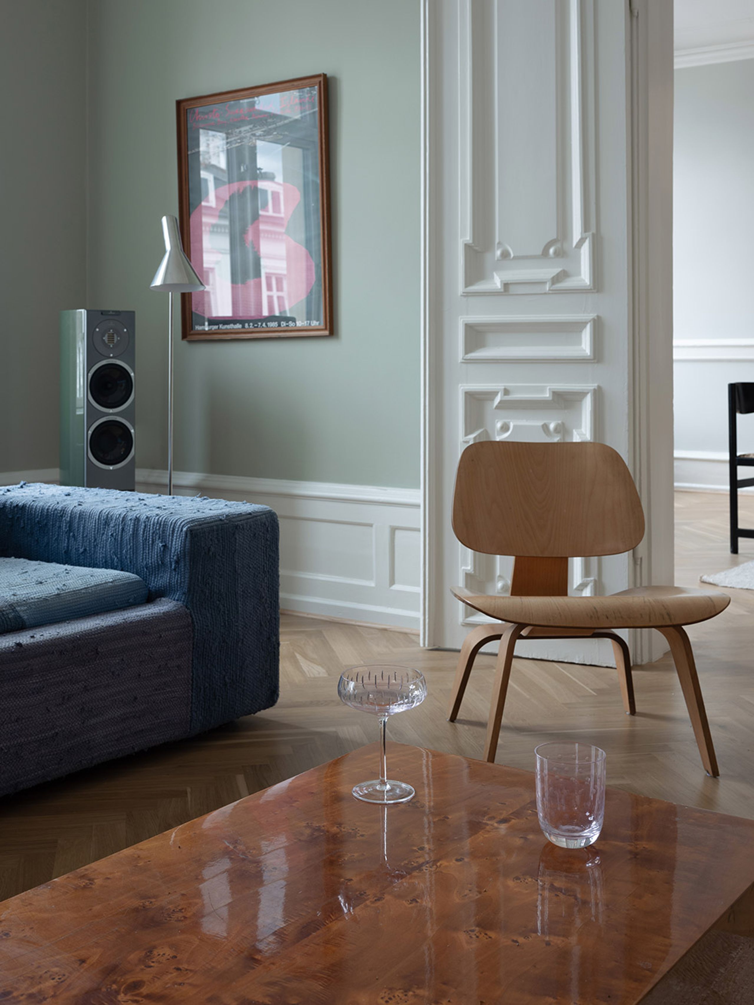 Louise Roe - Szkło - Champagne Coupe | Single Cut - Blue