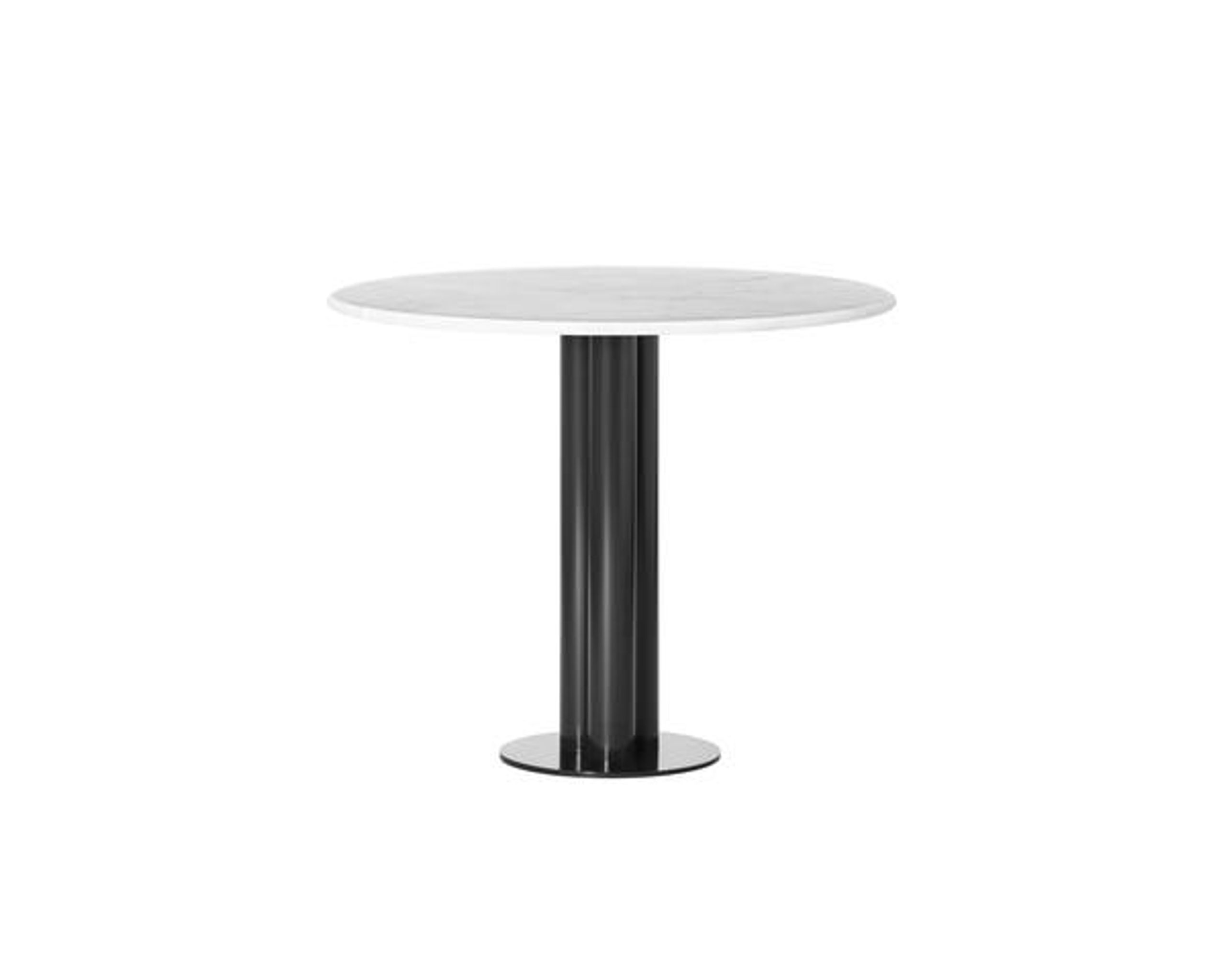 Louise Roe - Spisebord - Roundabout table 1 - White Marble With Black Base