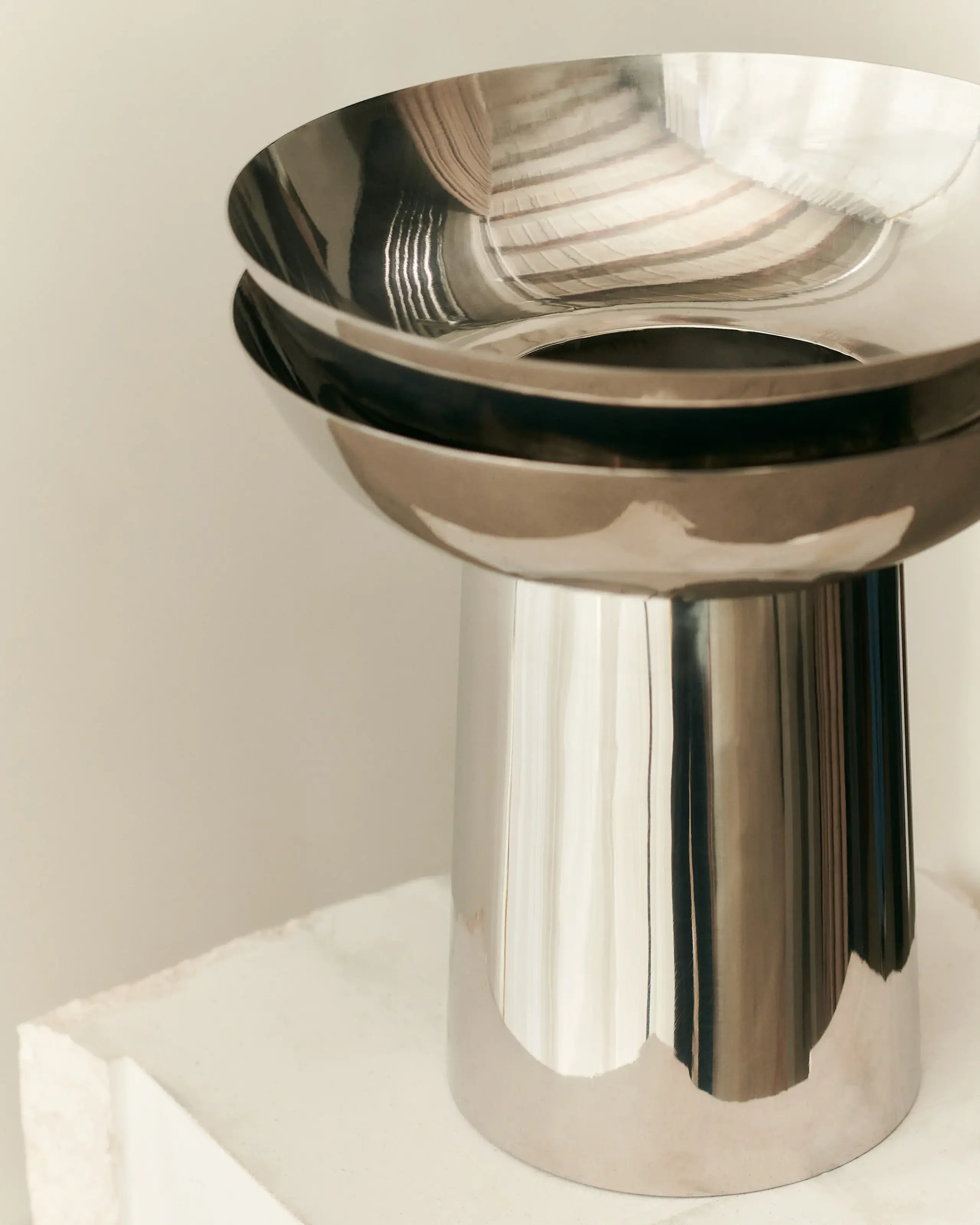 Louise Roe - Vase - Fountain Vase 02 - Stainless Steel