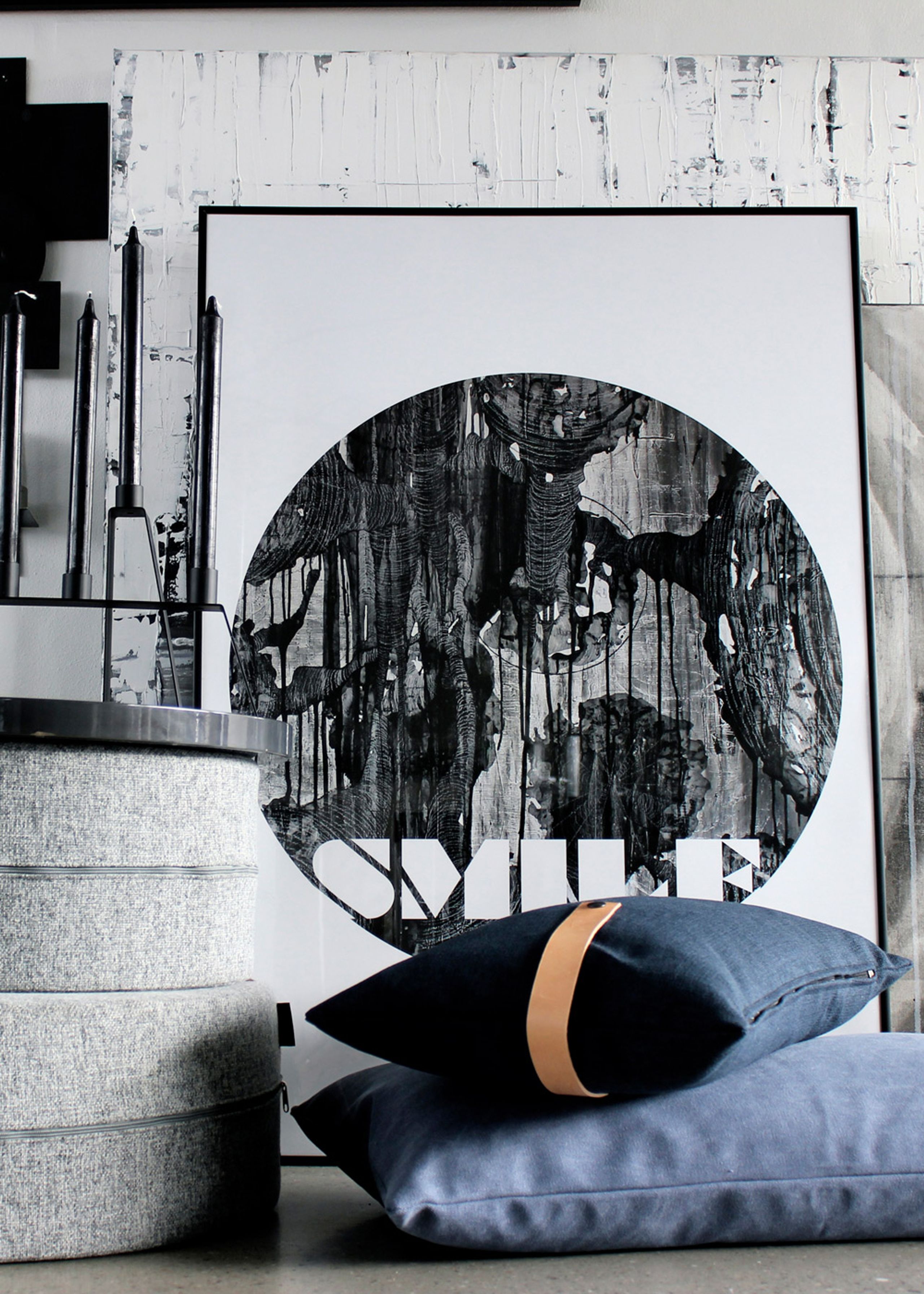 Louise Smærup - Cushion - Regular / Twist - Blue Twist - 60 x 40