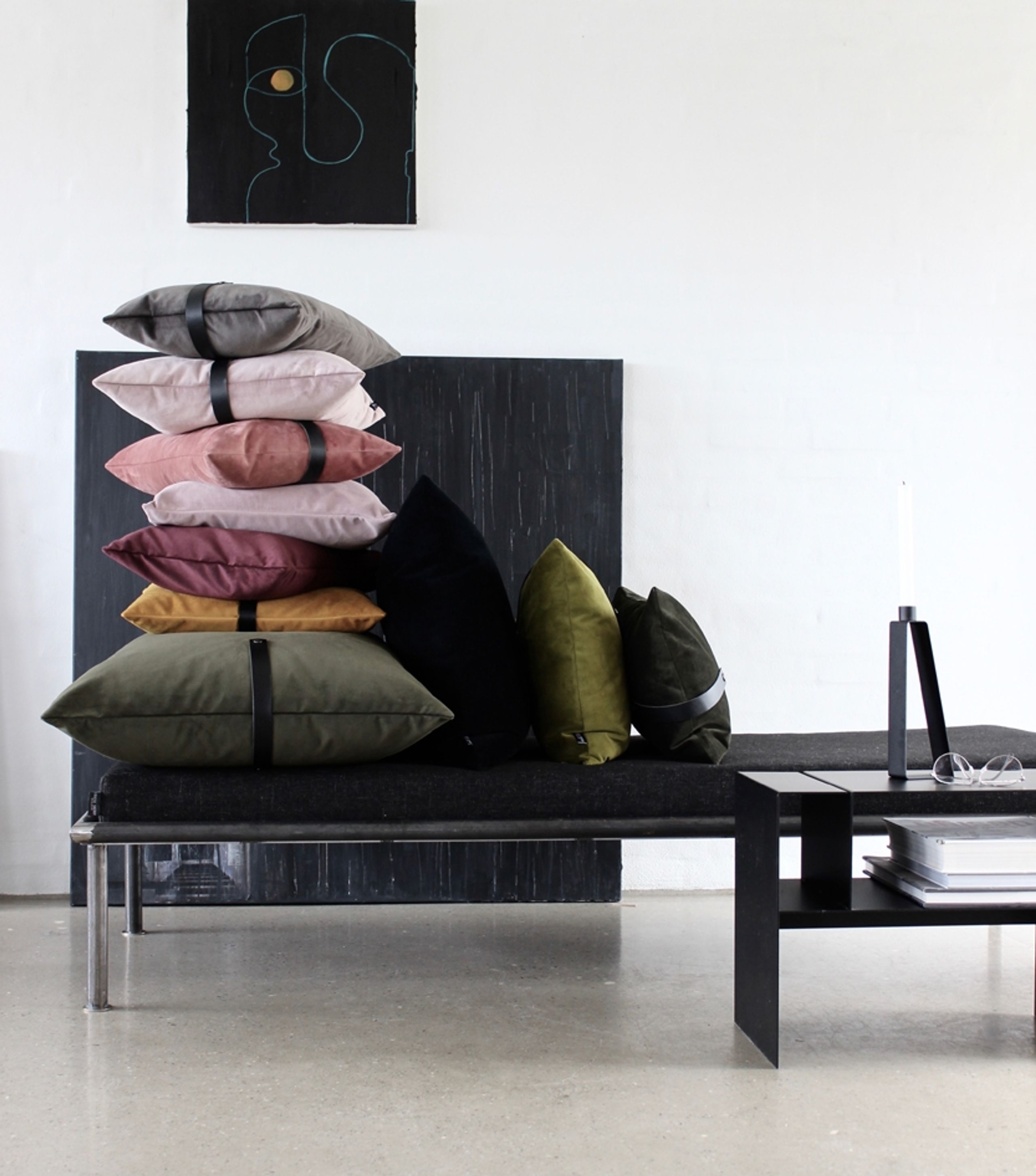 Louise Smærup - Poduszka - Velvet - Moss - 40 x 60 cm