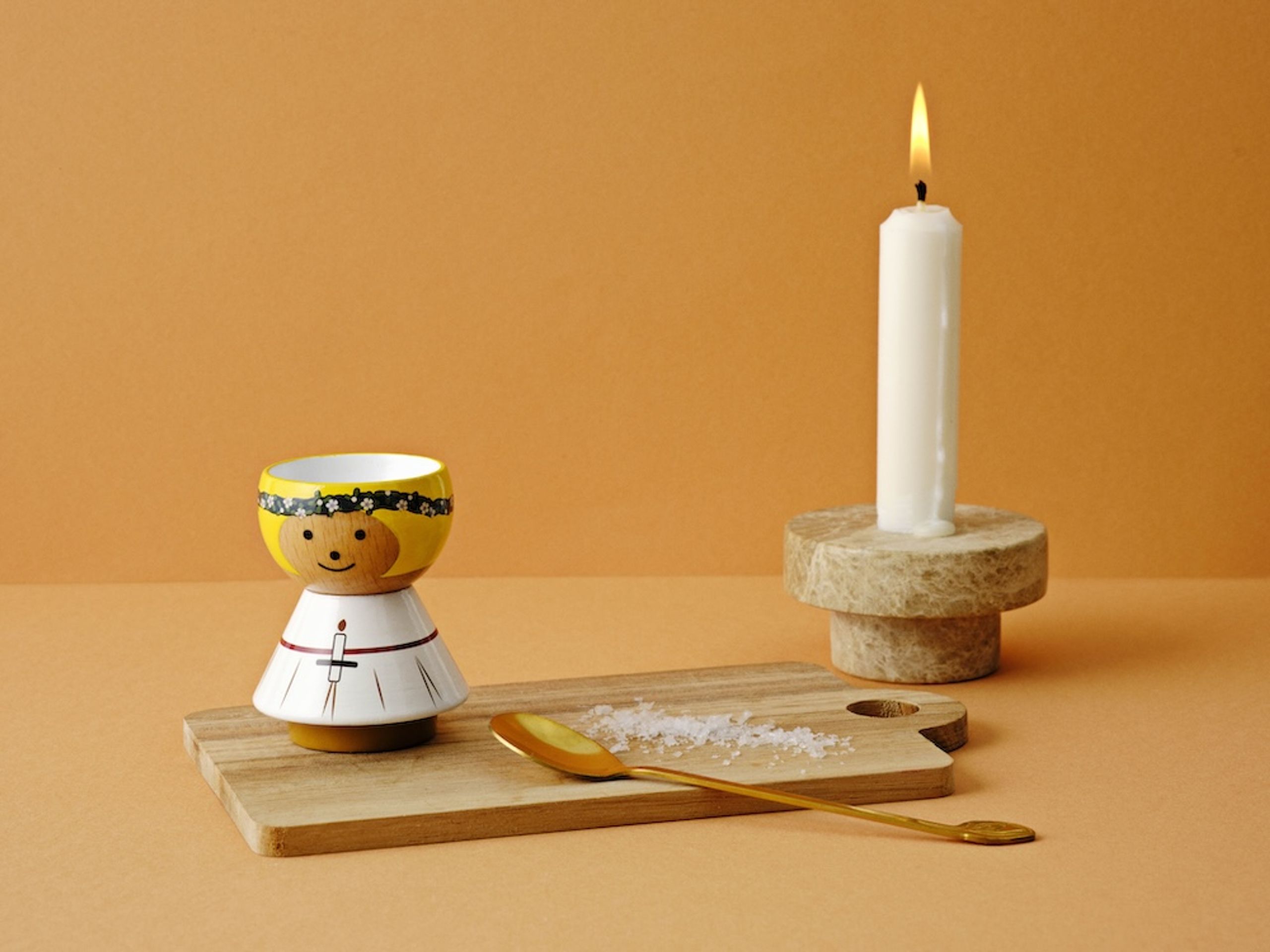 Lucie Kaas - Pohár na vejce - Bordfolk Egg Holder - Christmas - Christmas Mouse Green