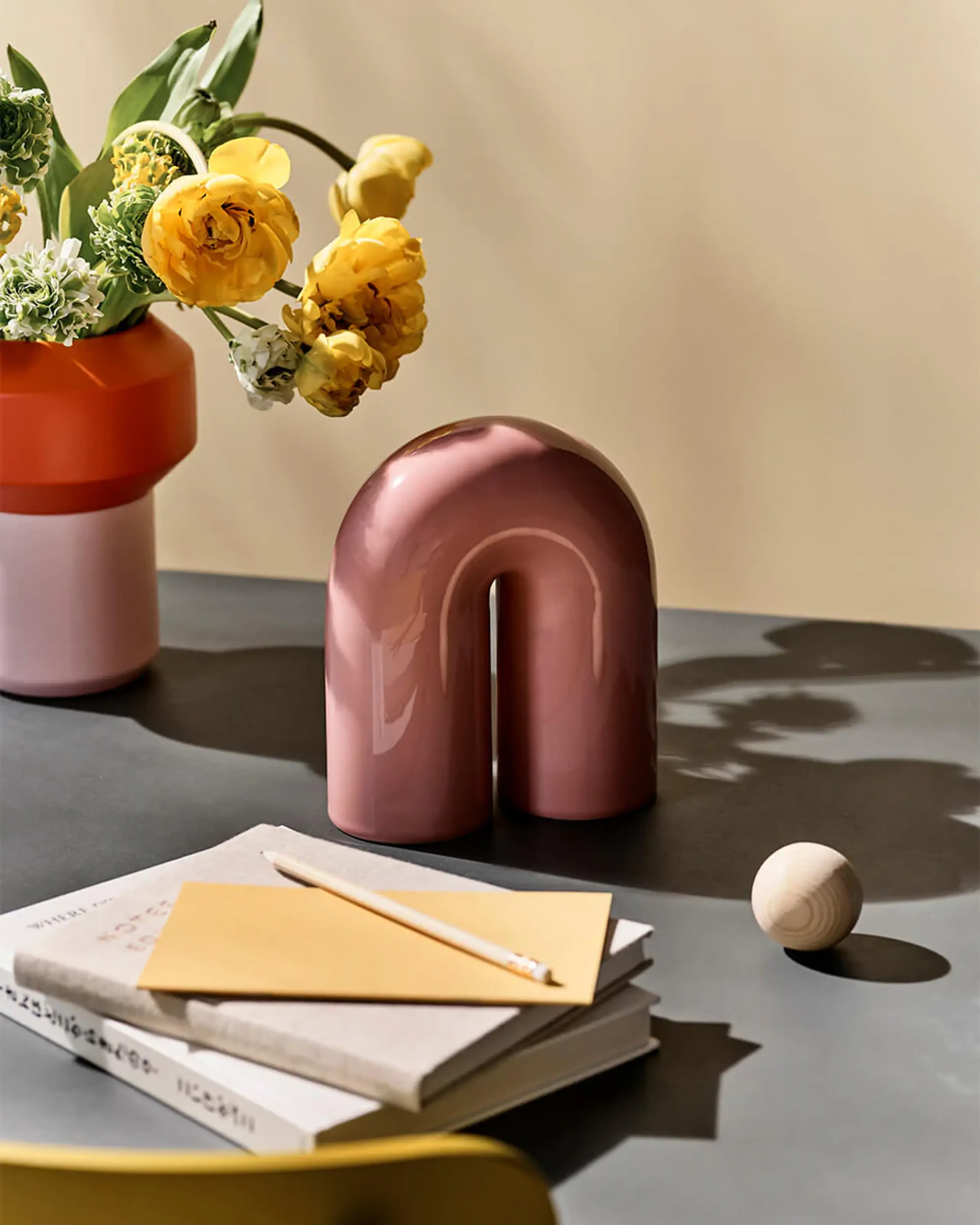 Lucie Kaas - Decoration - Ceramic Tube - Small - Blush Pink