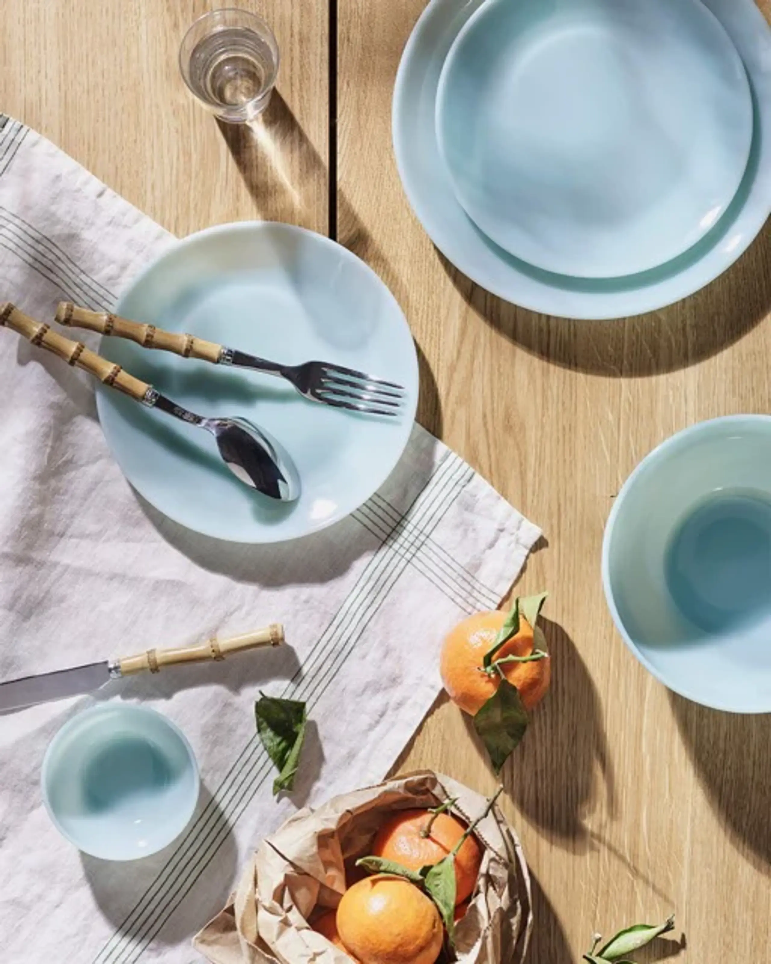 Lucie Kaas - Vidrio - Milk Drinking Glass - Blue Fog