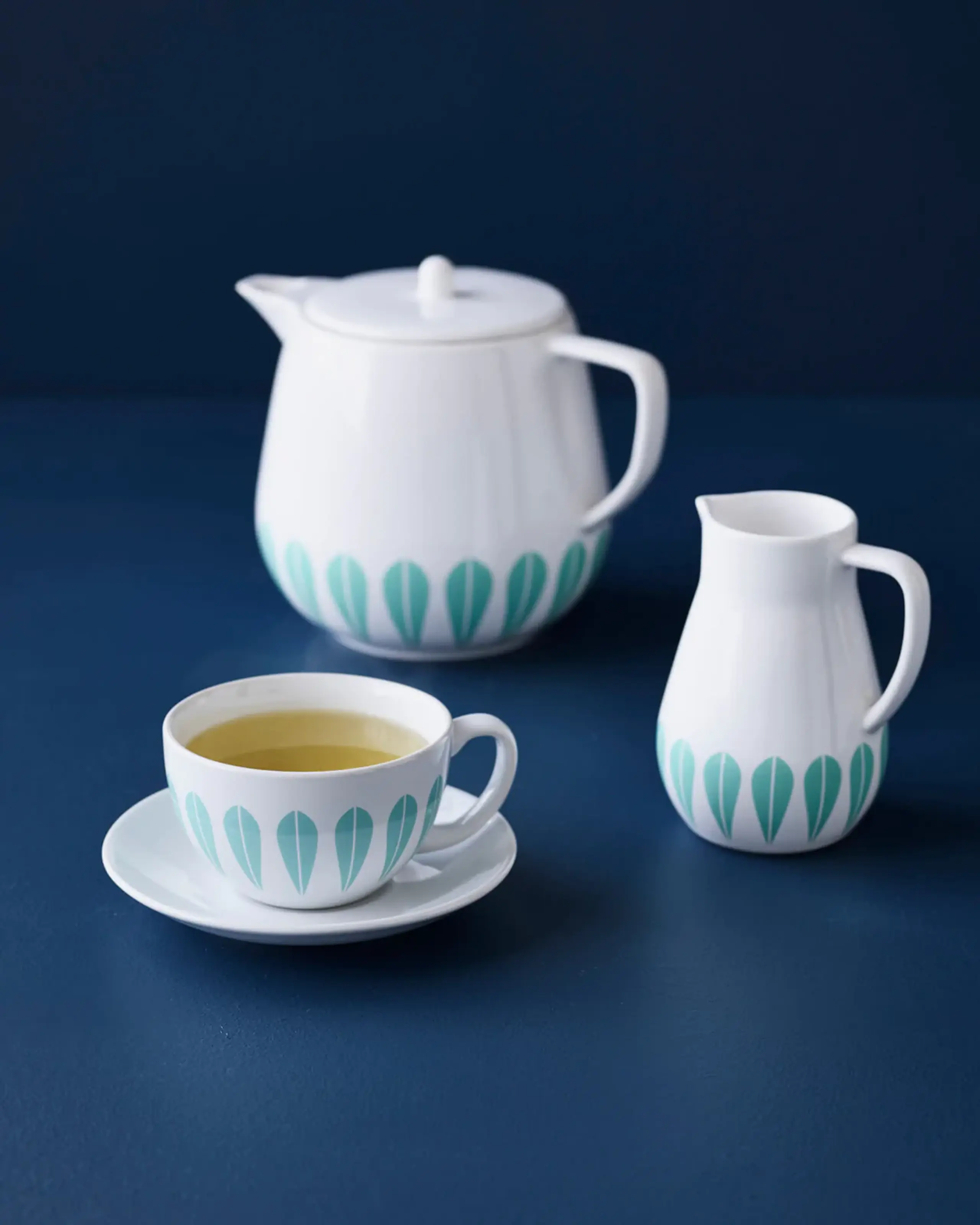 Lucie Kaas - Pichet - Lotus Tea Pot - Grey Pattern