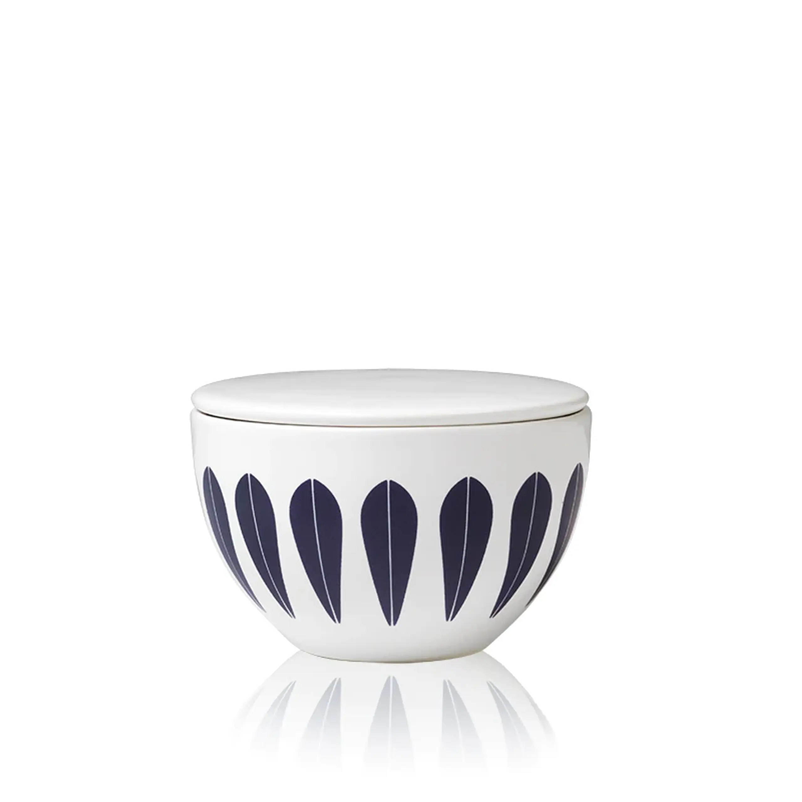 Lucie Kaas - Bowl - Sugar Bowls Lotus - Dark Blue Pattern