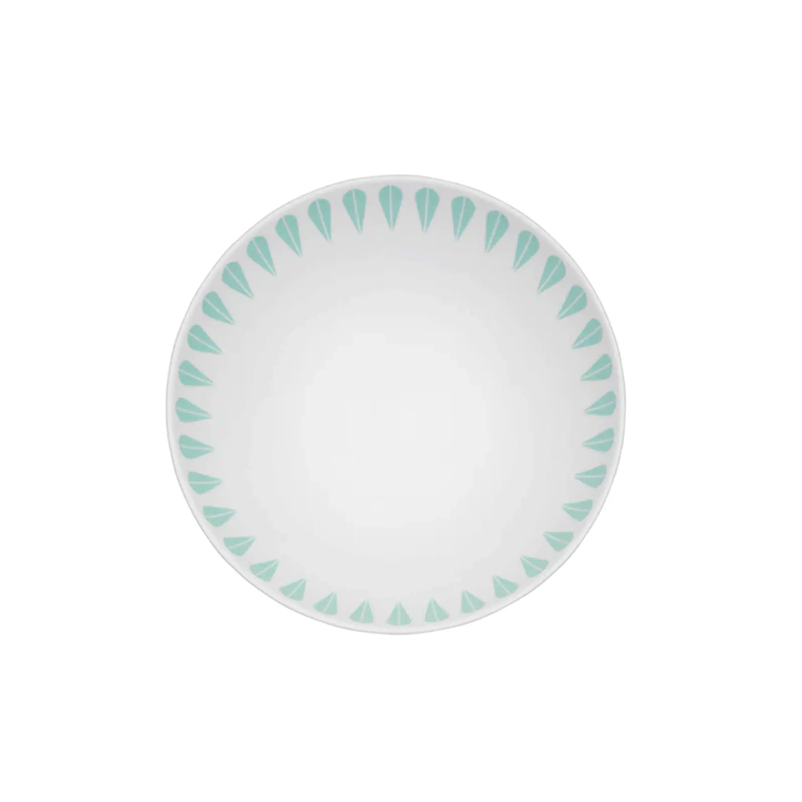 Lucie Kaas - Bord - Lotus Deep Plate - Mint Green Pattern