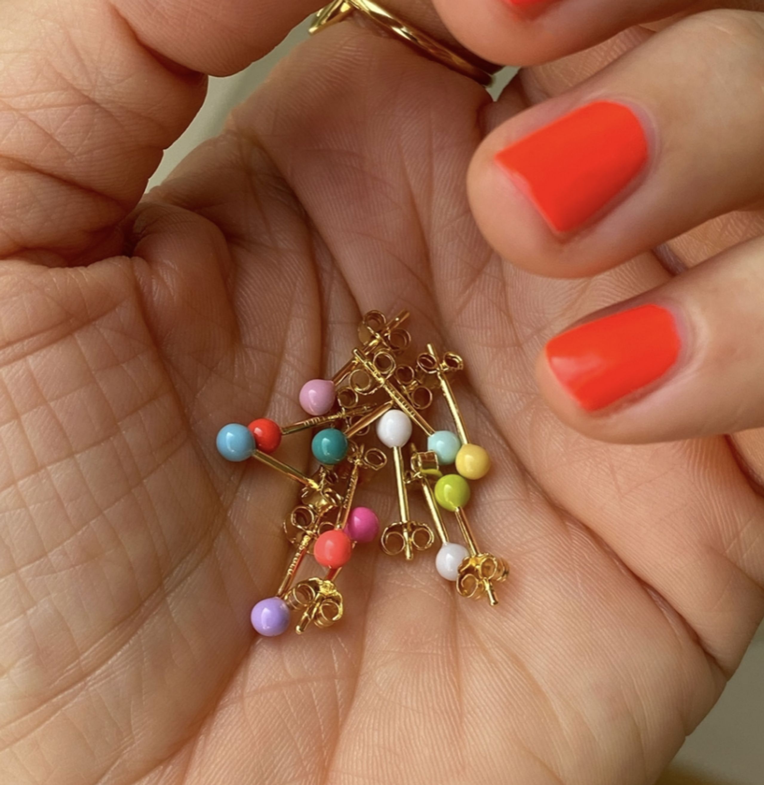 LULU Copenhagen - Korvakoru - Color Ball Earring - Light Pink