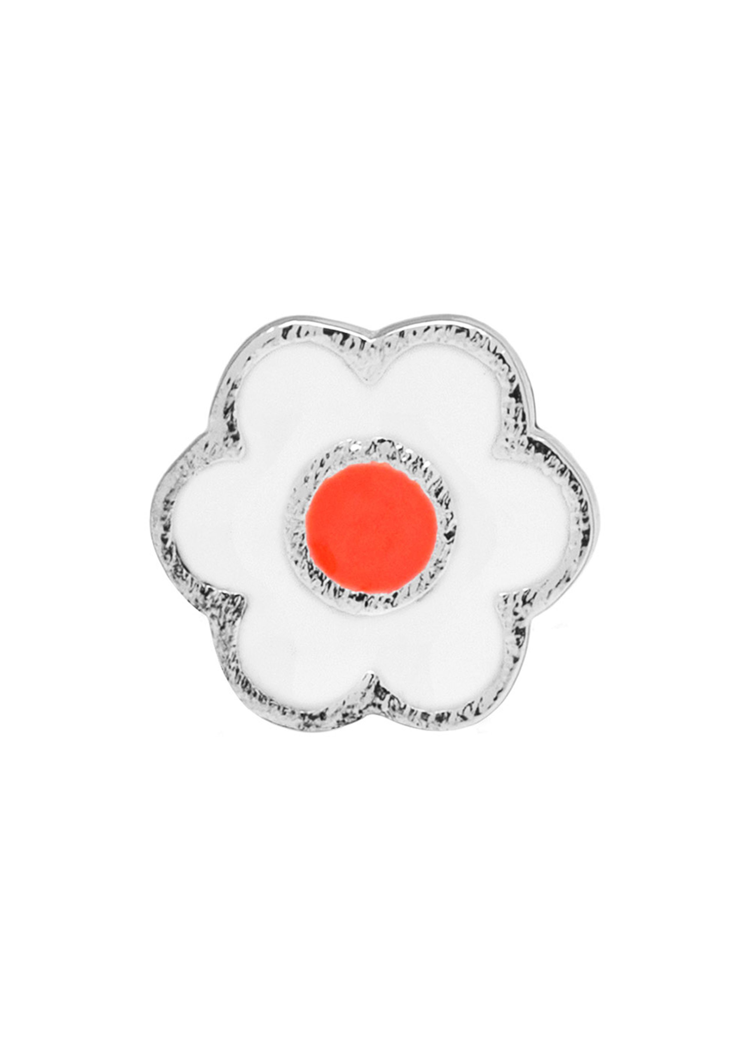 LULU Copenhagen - Earring - Anemone - Silver/Orange/Coral/White