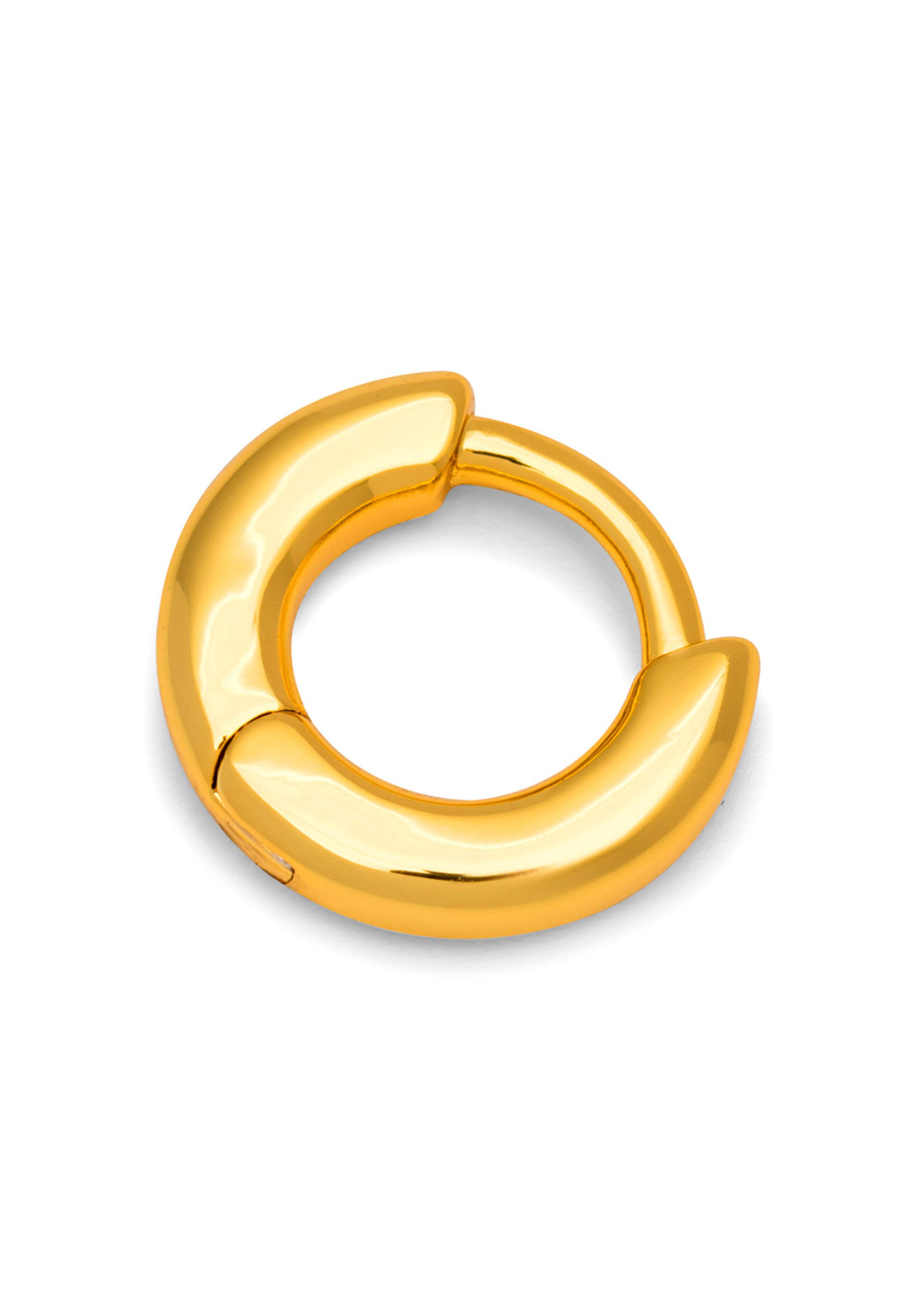 LULU Copenhagen - Brinco - Buckle Hoops Small - Gold plated brass