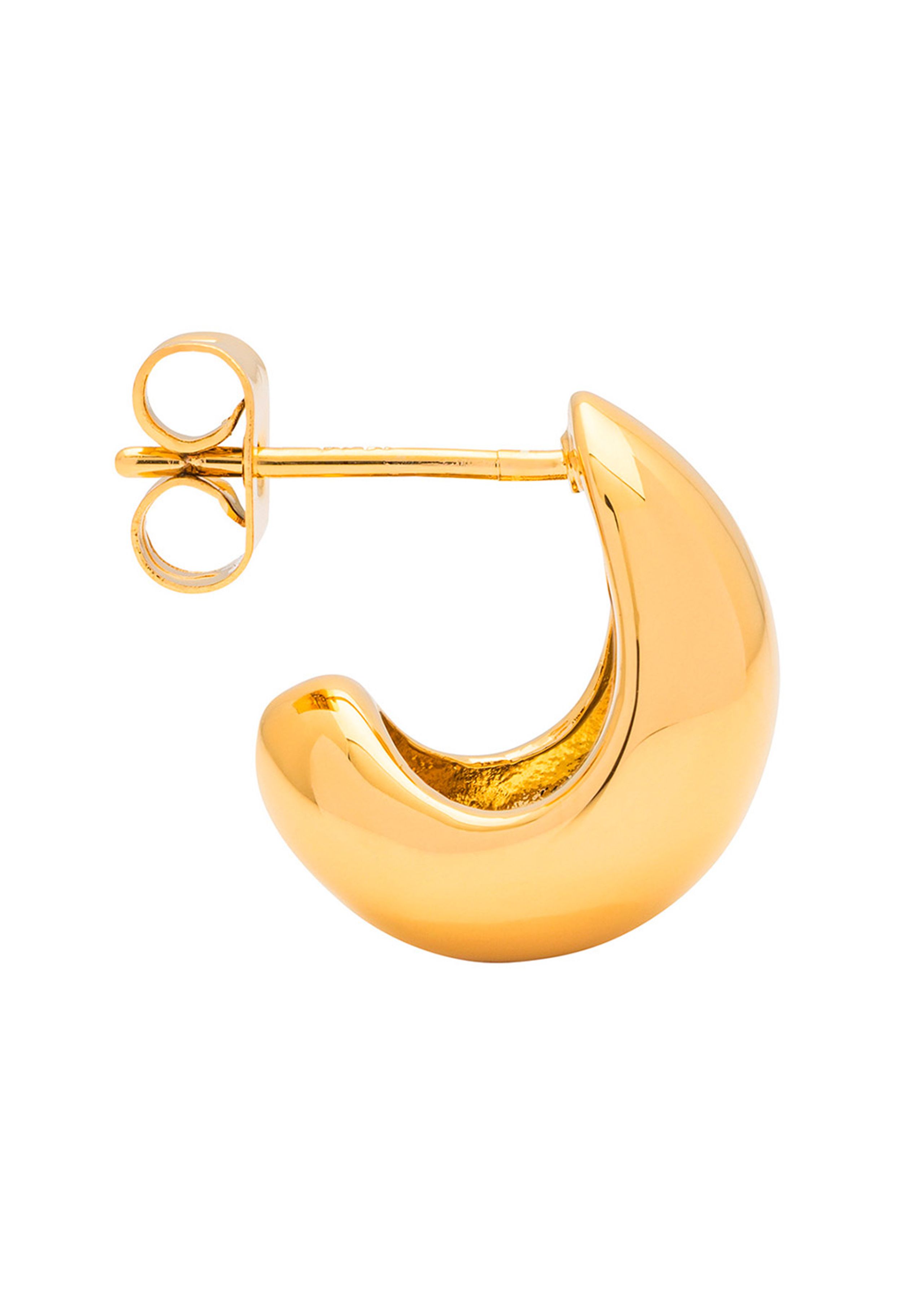 LULU Copenhagen - Earring - Chunky Drop Hoop - Gold plated brass