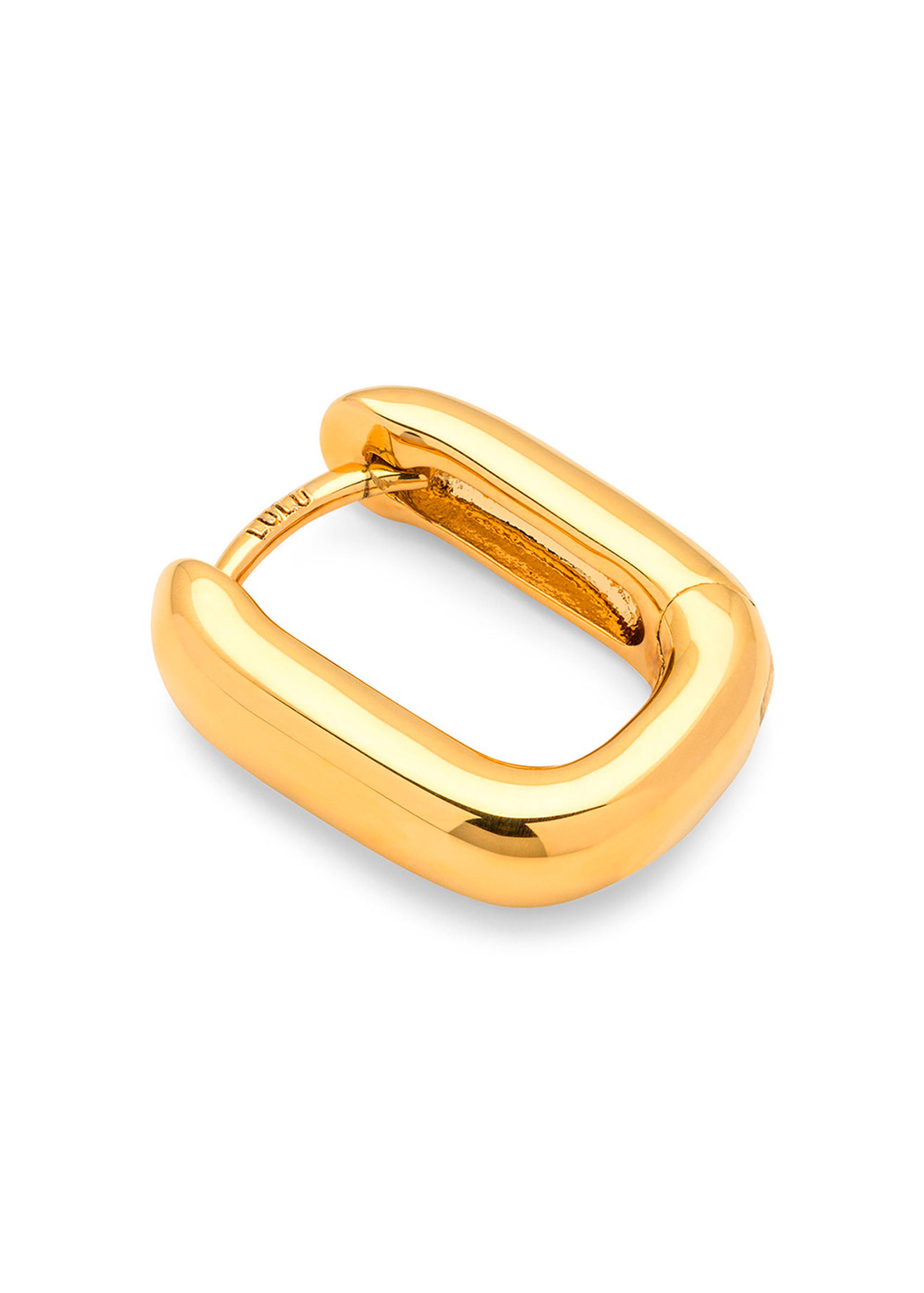 LULU Copenhagen - Earring - Chunky Square Hoop - Gold plated brass