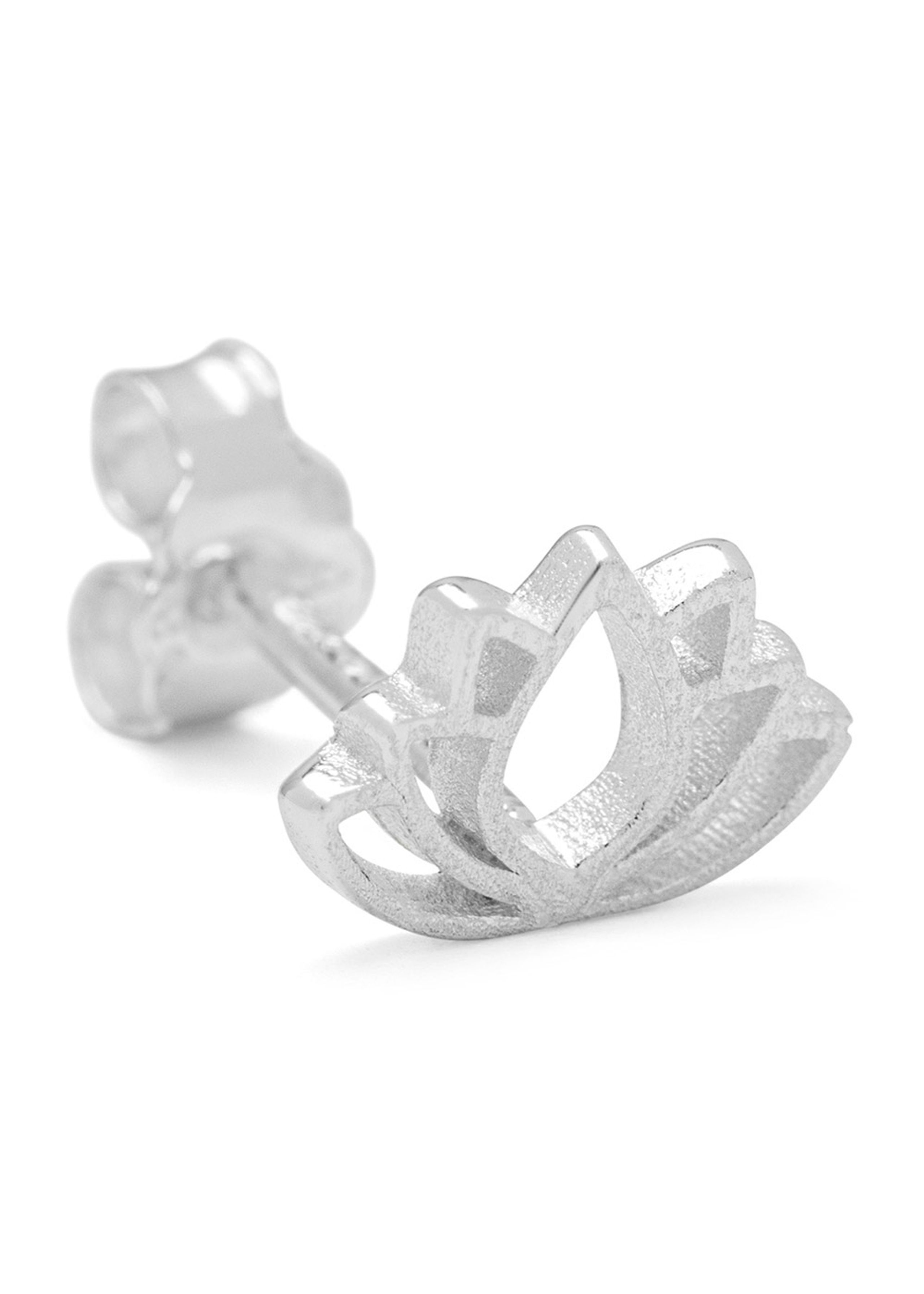 LULU Copenhagen - Brinco - Lotus Earring - Silver plated