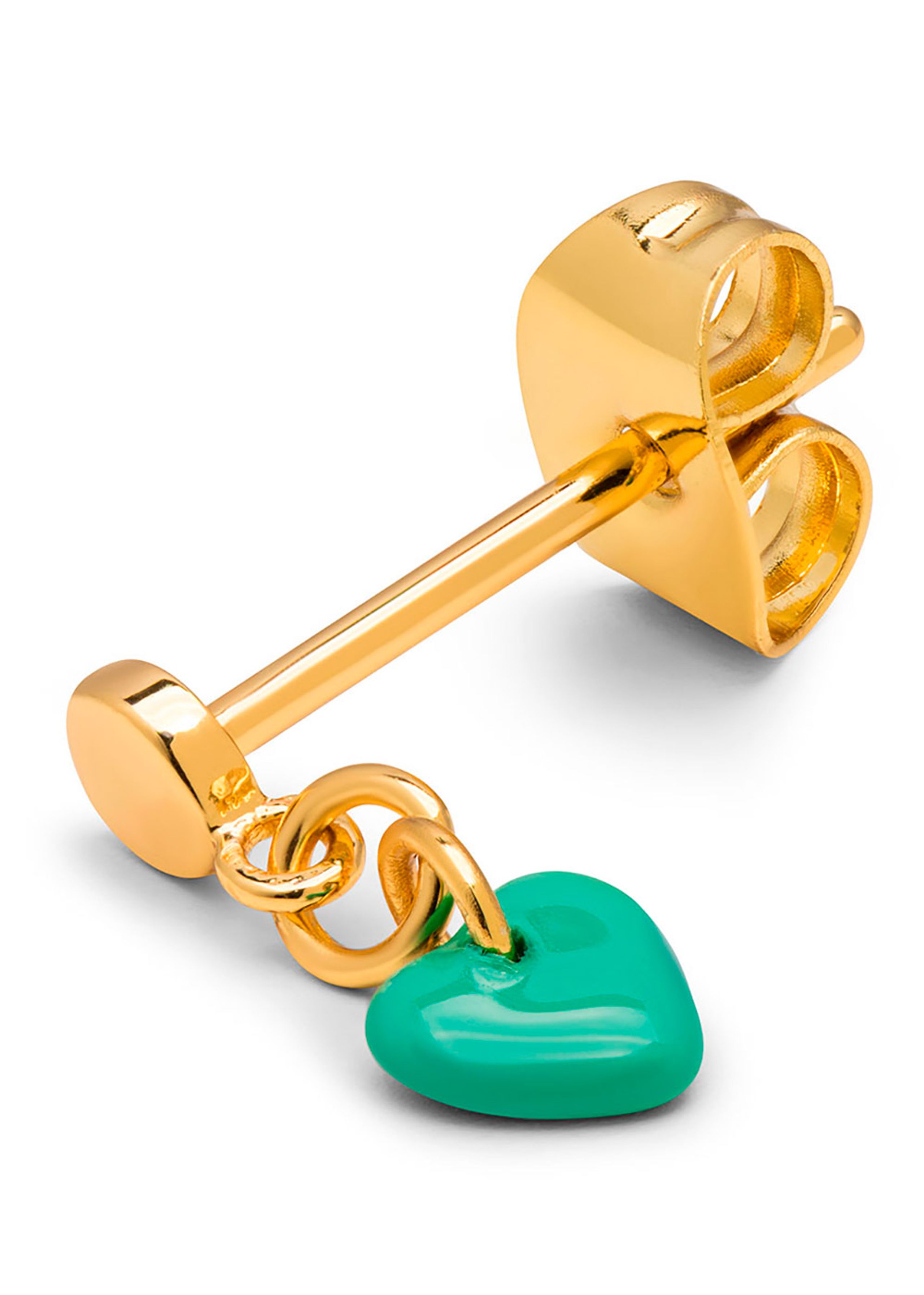 LULU Copenhagen - Oorbel - Topping Short Love U - Light Green