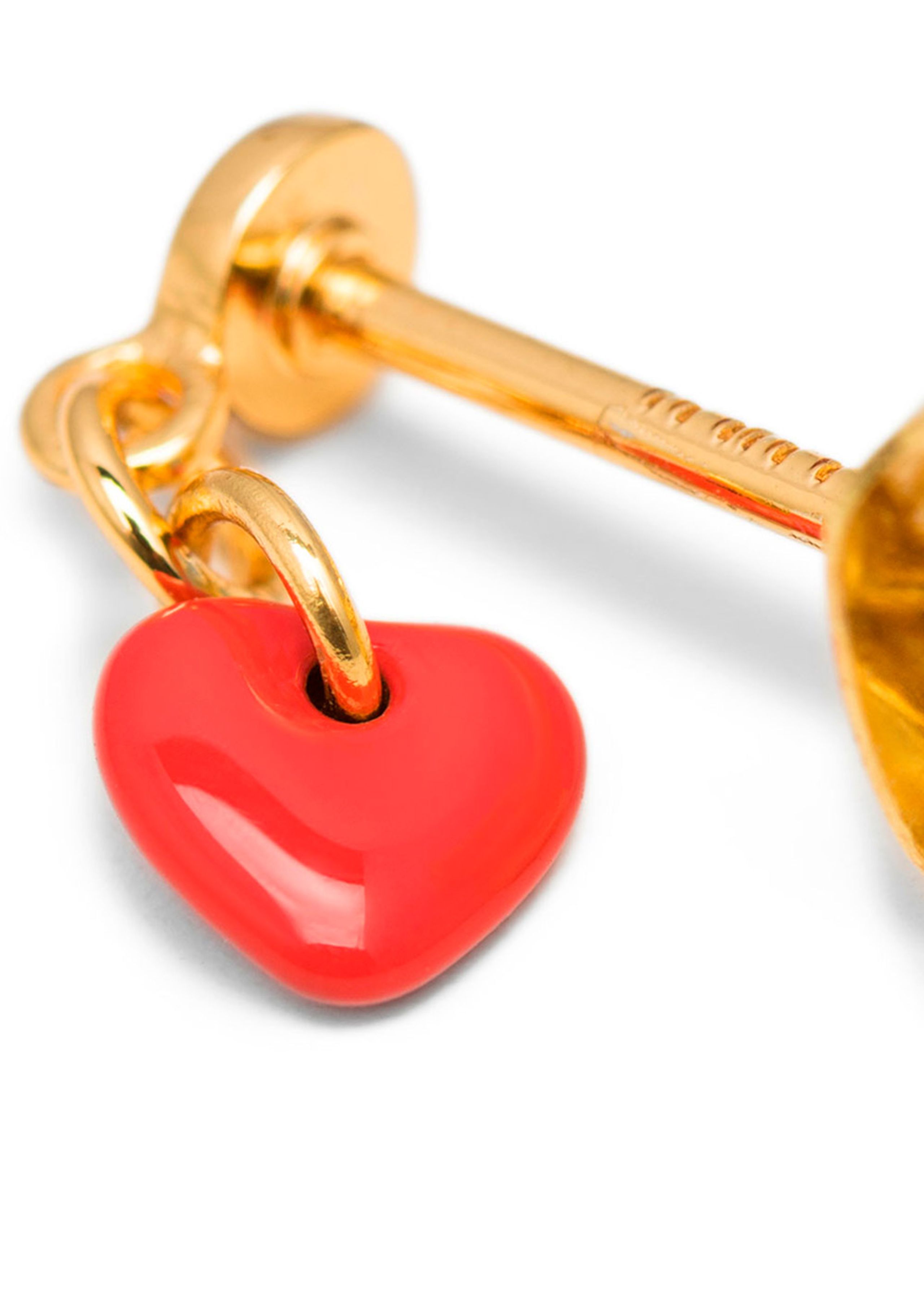 LULU Copenhagen - Earring - Topping Short Love U - Lipstick Red