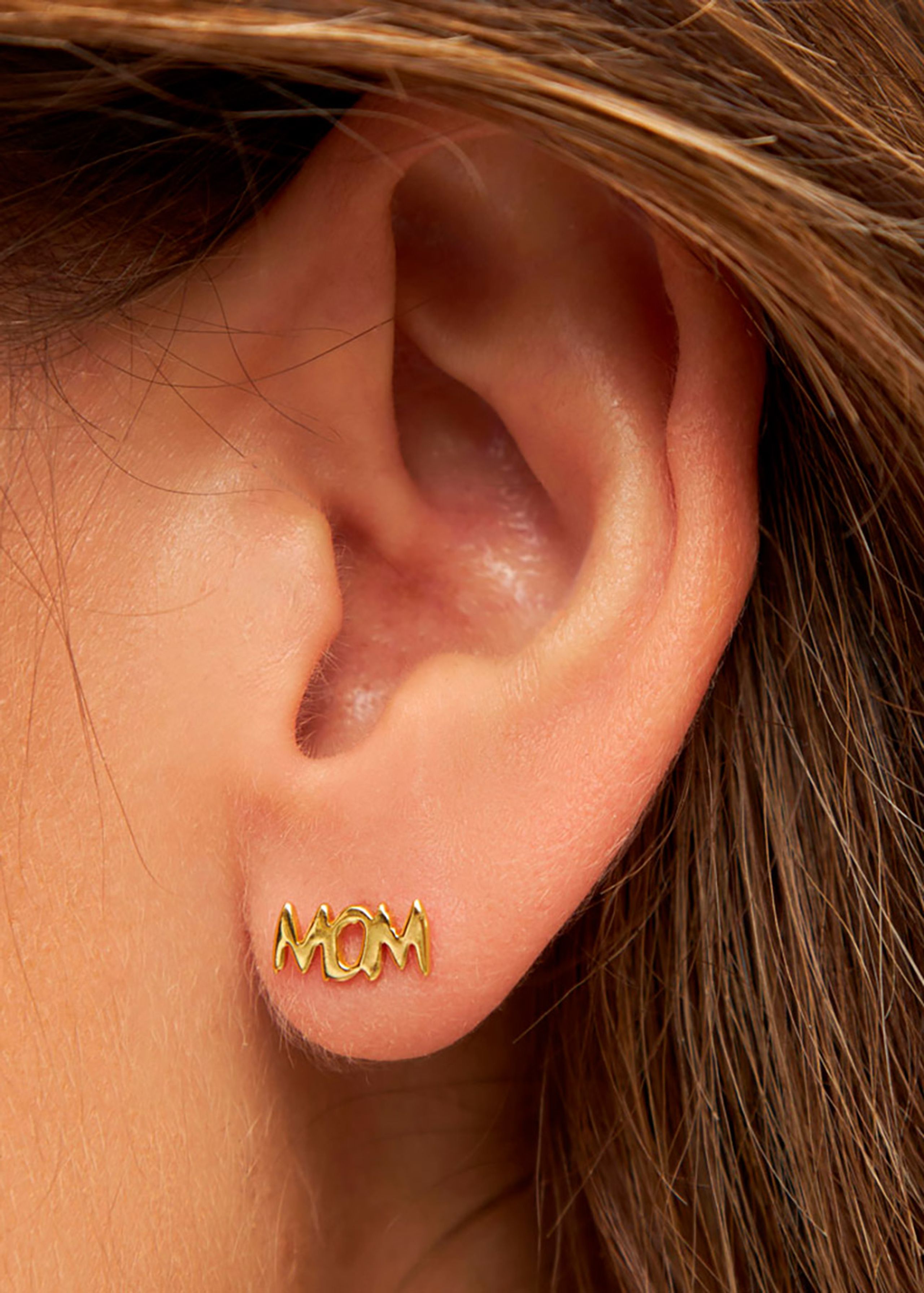 LULU Copenhagen - Ohrring - Word - Mom - Gold