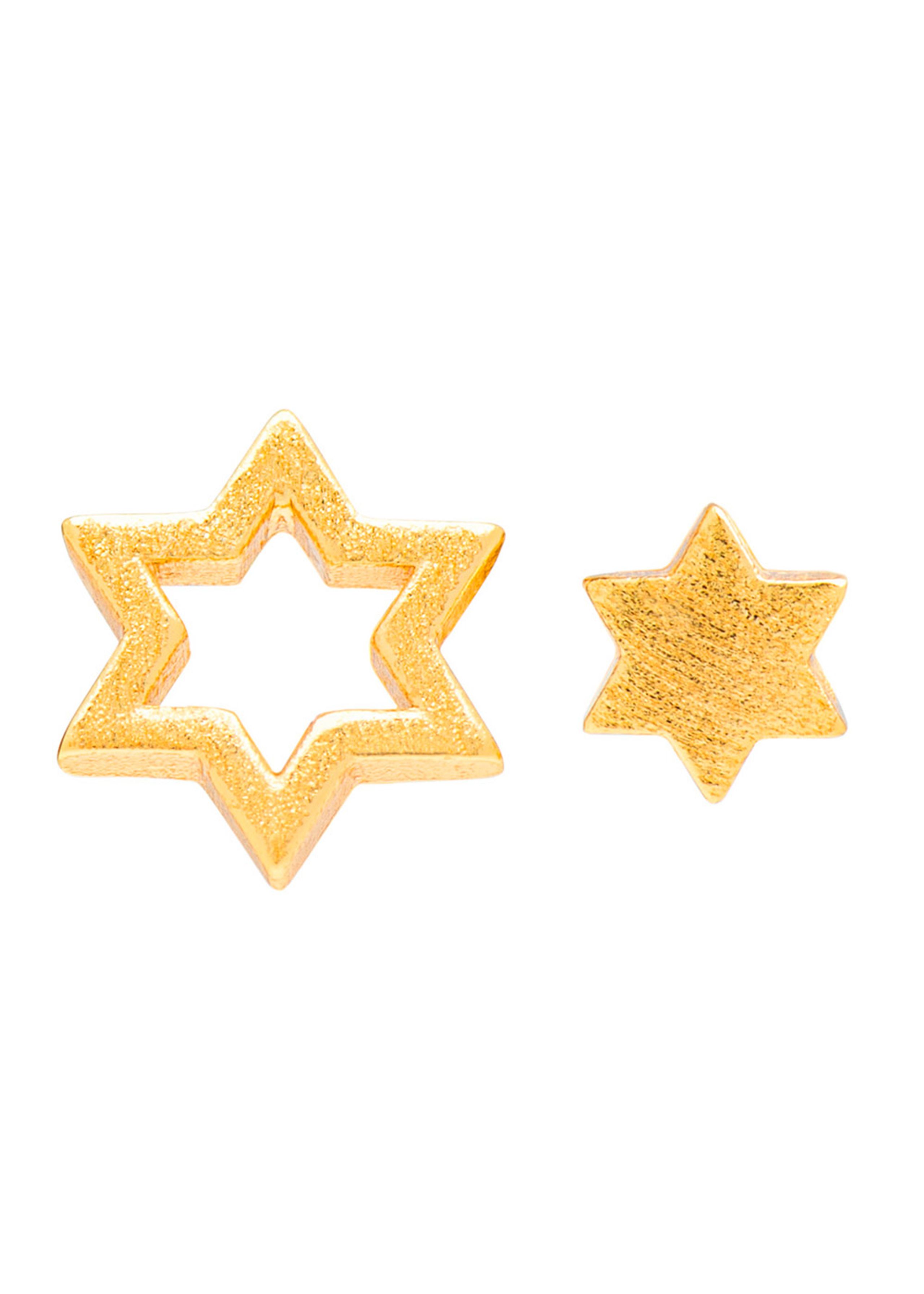 LULU Copenhagen - Earrings - Family Star Earrings Pair - Gold plated