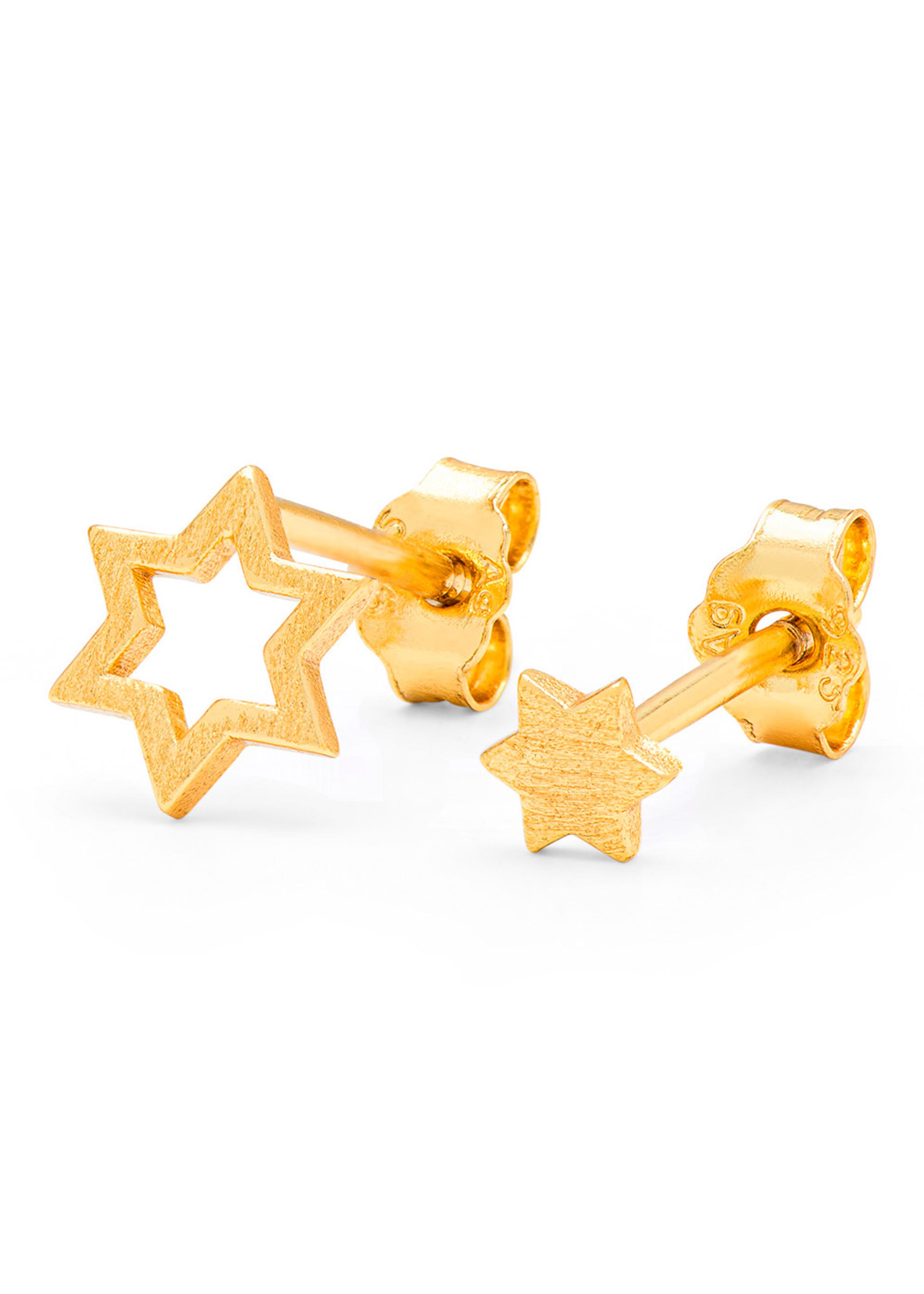 LULU Copenhagen - Earrings - Family Star Earrings Pair - Gold plated