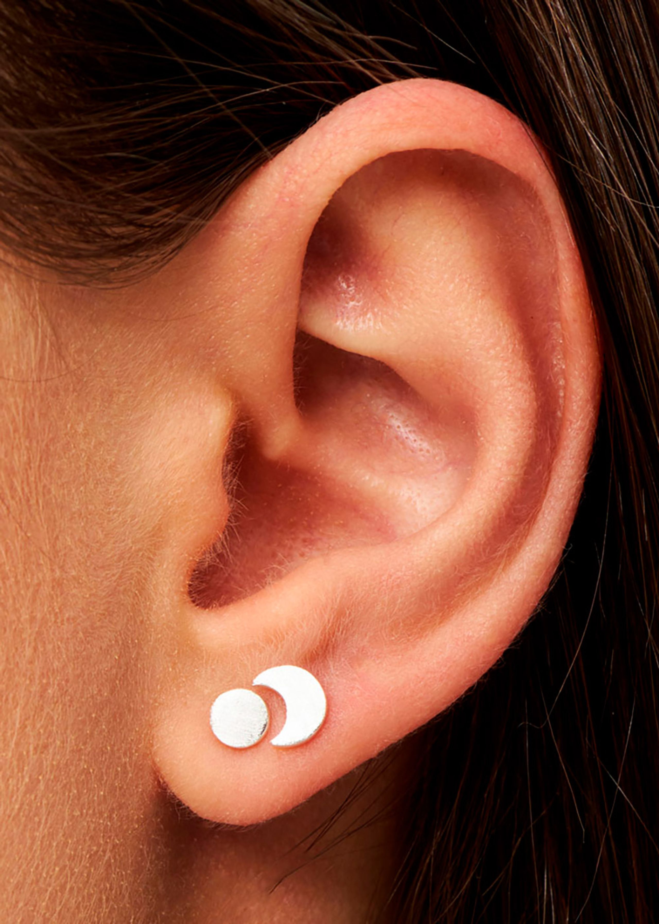 LULU Copenhagen - Orecchini - Family To The Moon And Back Earrings Pair - Silver plated