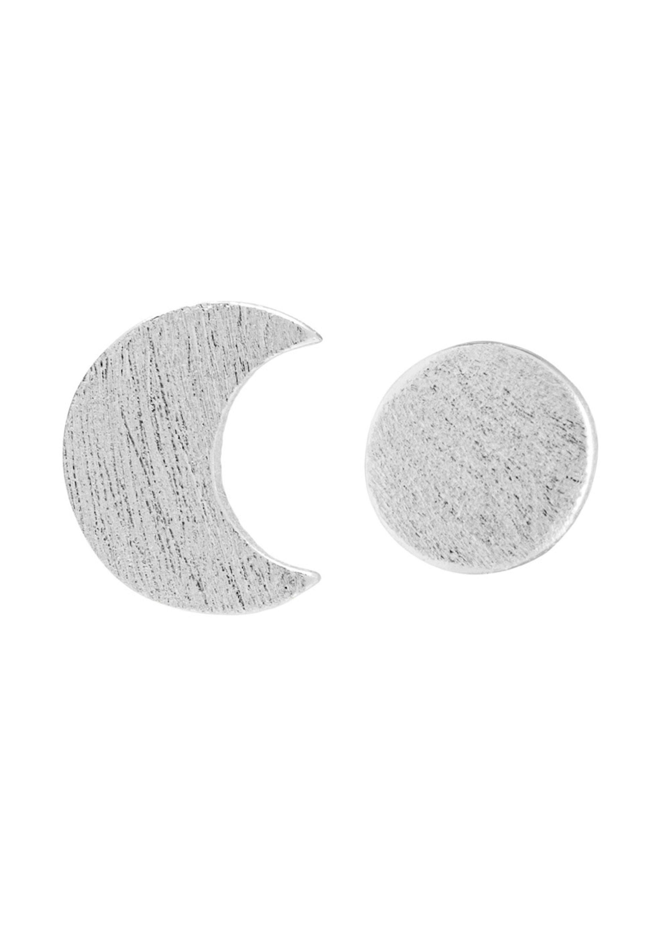 LULU Copenhagen - Orecchini - Family To The Moon And Back Earrings Pair - Silver plated