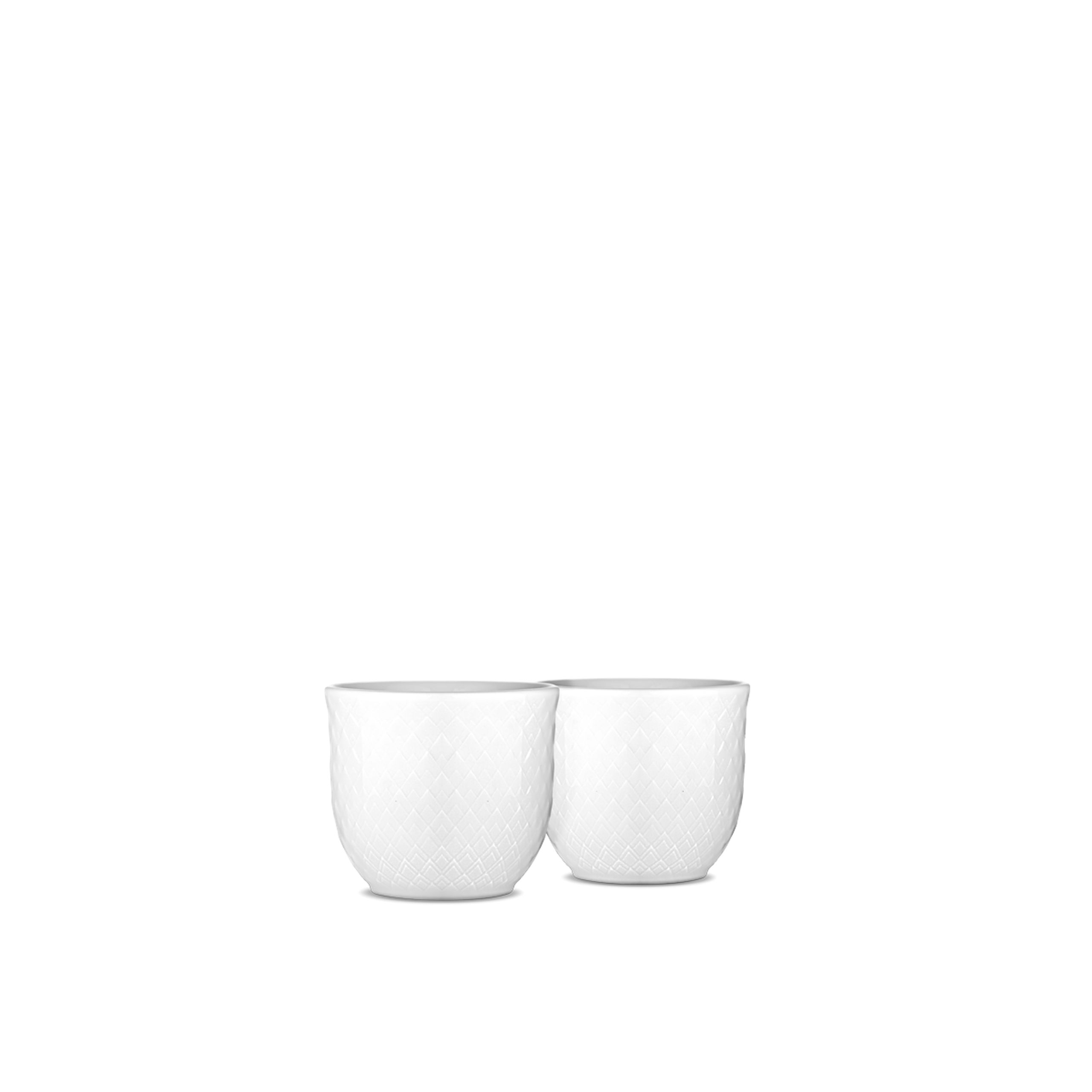 Lyngby Porcelain - Eierbecher - Rhombus Egg Cup 2 pcs - White