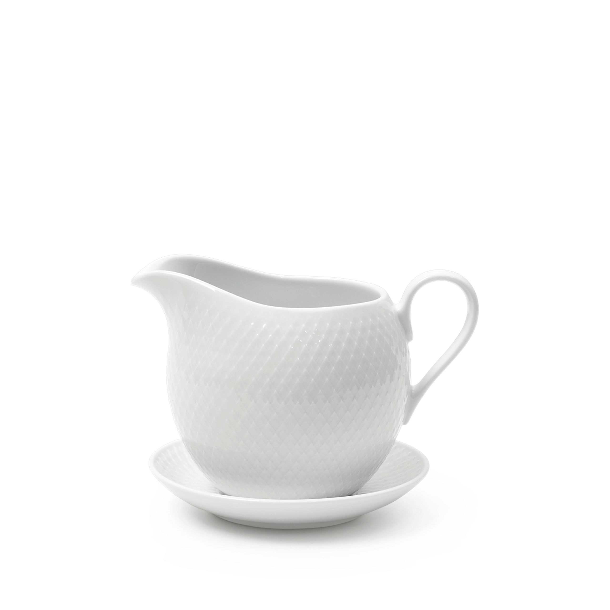 Lyngby Porcelain - Kande - Rhombe Saucekande 67 cl - Hvid