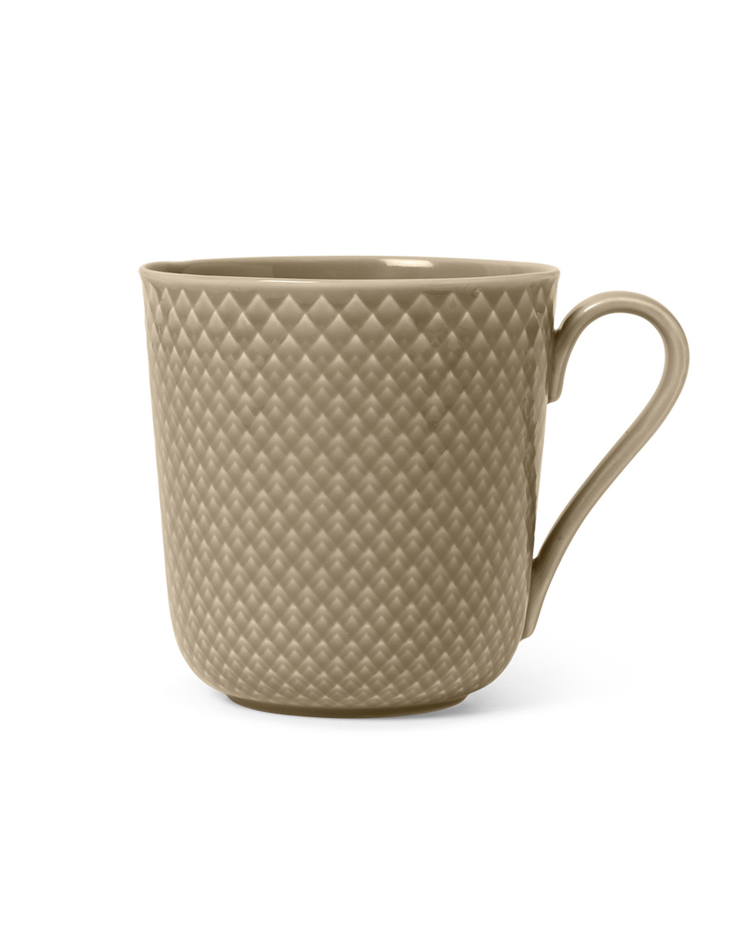Lyngby Porcelain - Tazza - Rhombe - Krus med hank - Clay