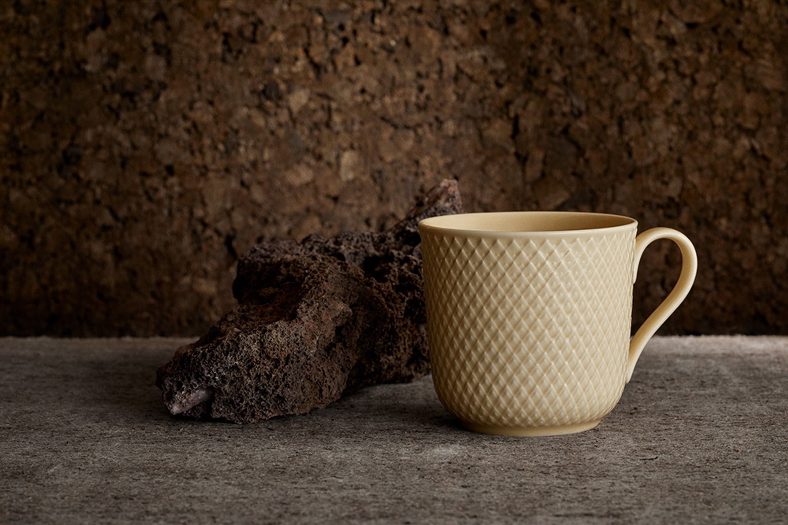 Lyngby Porcelain - Mug - Rhombe - Krus med hank - Marble