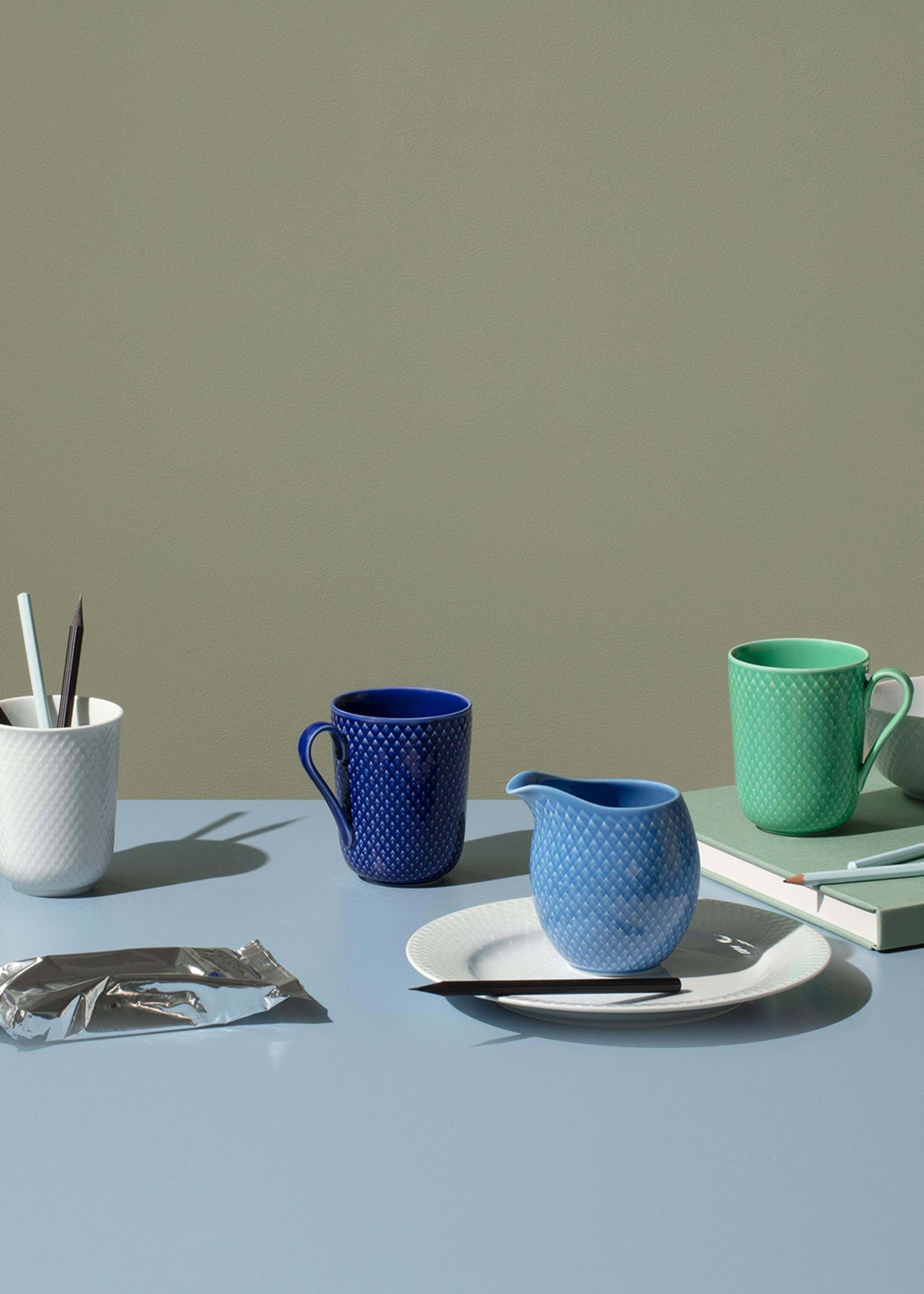 Lyngby Porcelain - Hrnek - Rhombe - Krus med hank - Yellow