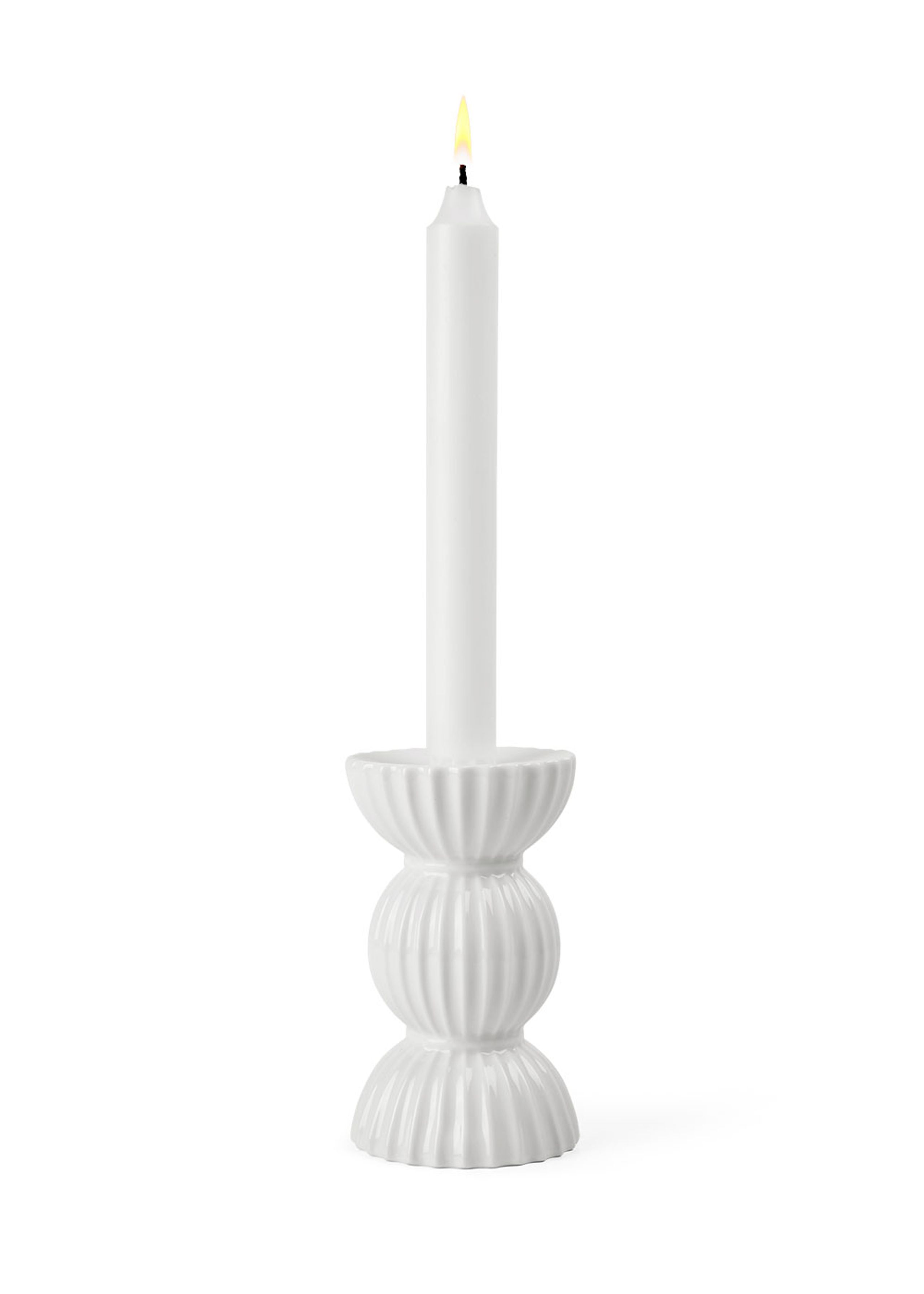 Lyngby Porcelain - Kerzenständer - Lyngby Tura Candle Holder - White