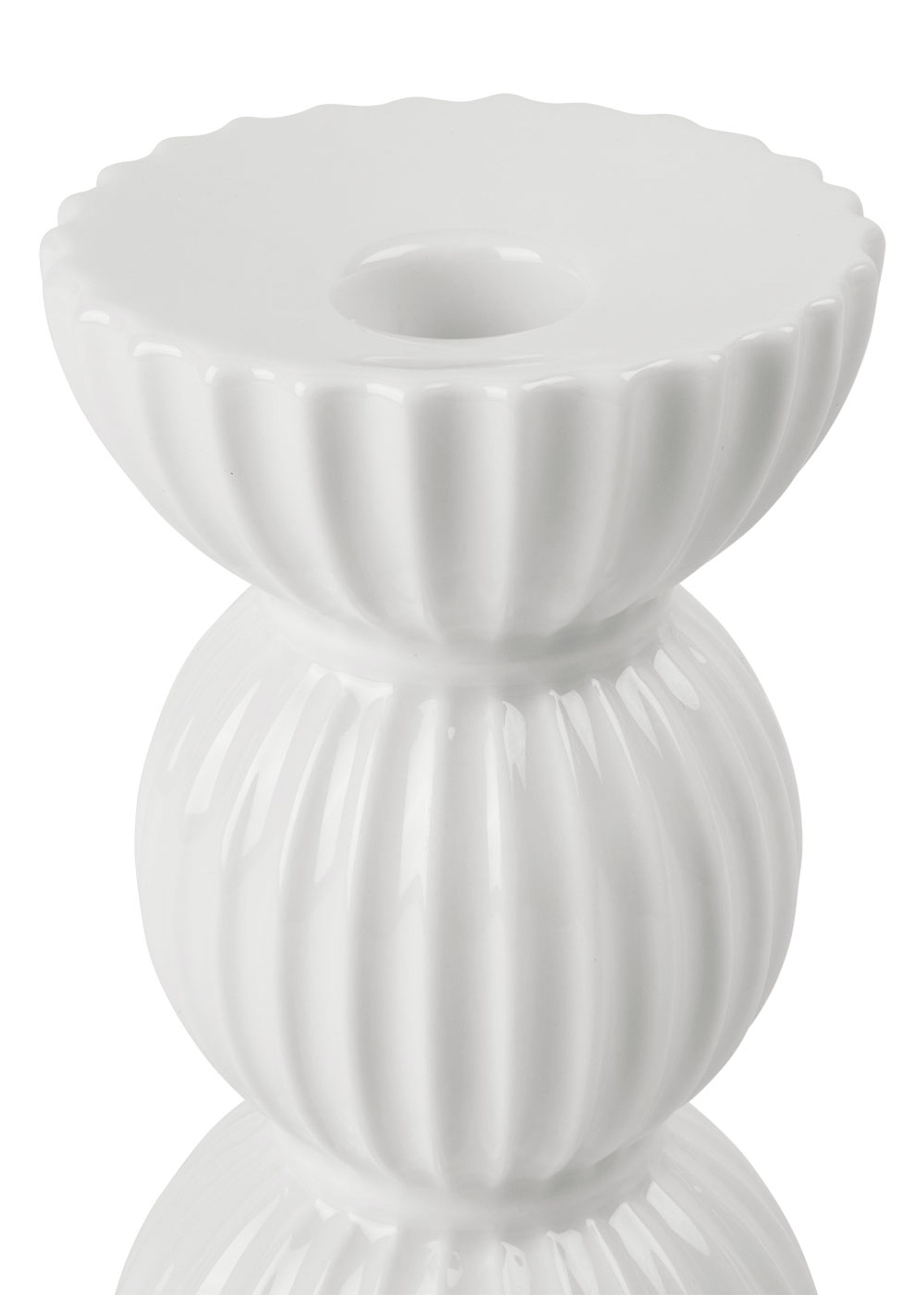 Lyngby Porcelain - Kerzenständer - Lyngby Tura Candle Holder - White