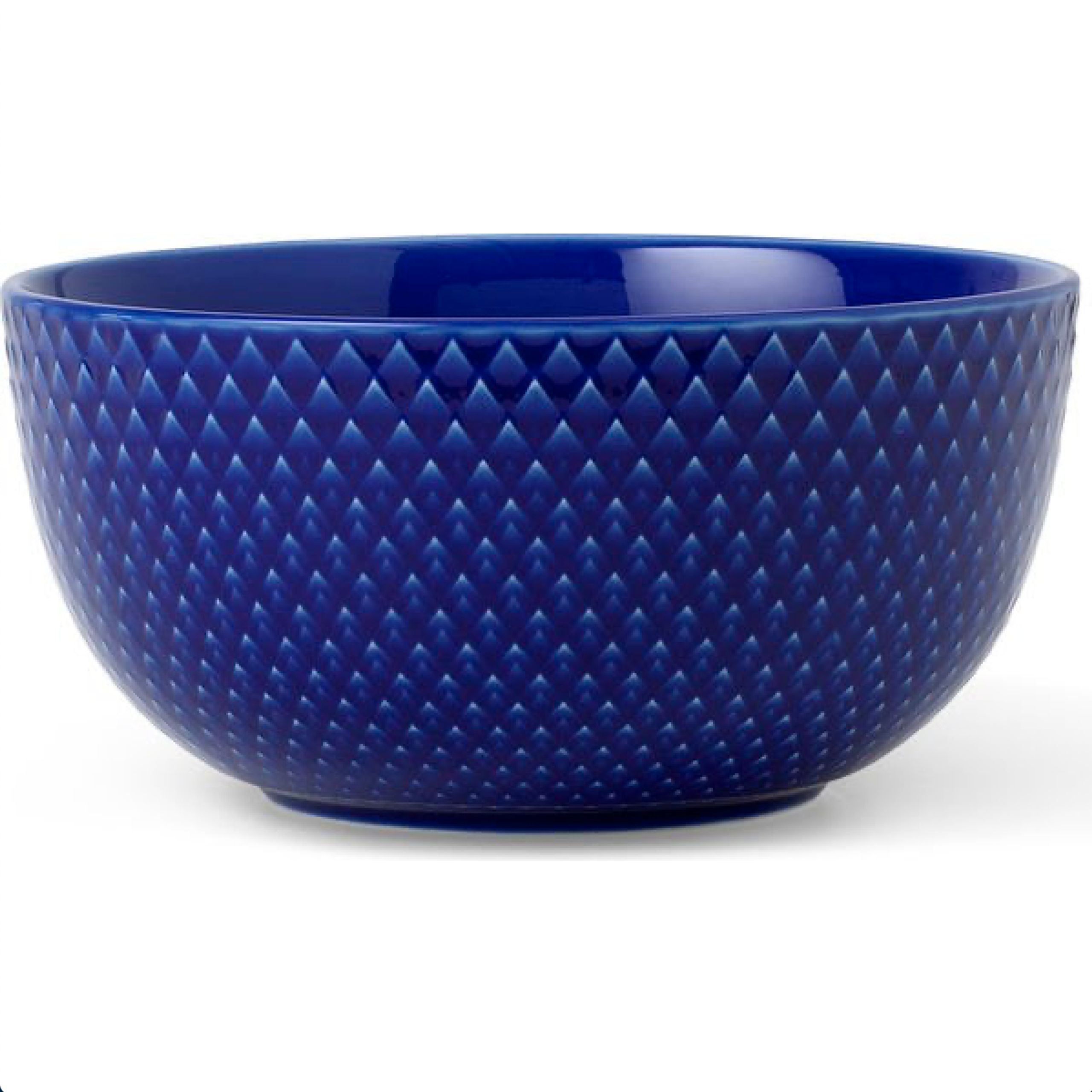 Lyngby Porcelain - Bowl - Rhombe bowl Ø11 cm - Dark Blue