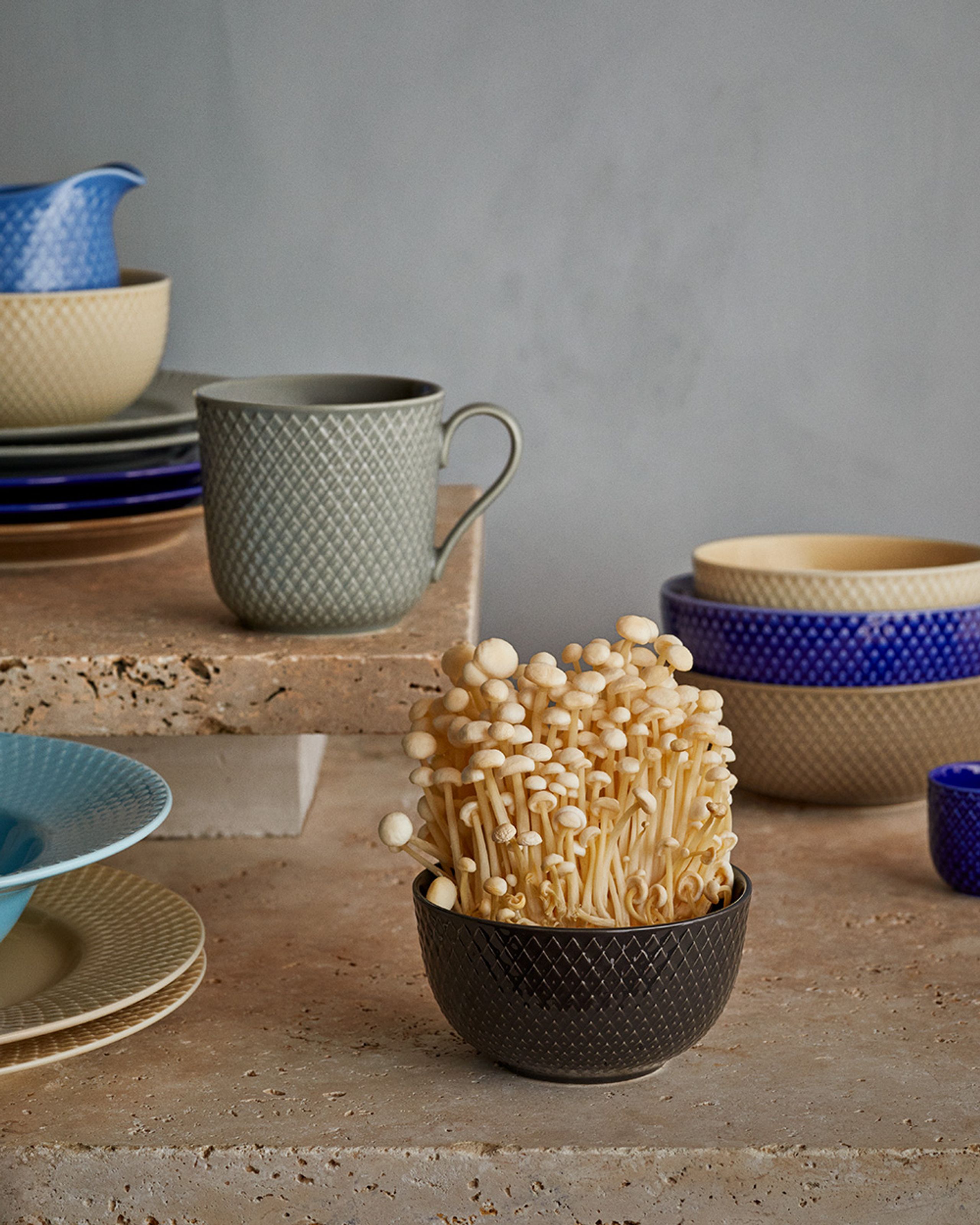 Lyngby Porcelain - Bowl - Rhombe bowl Ø11 cm - Slate