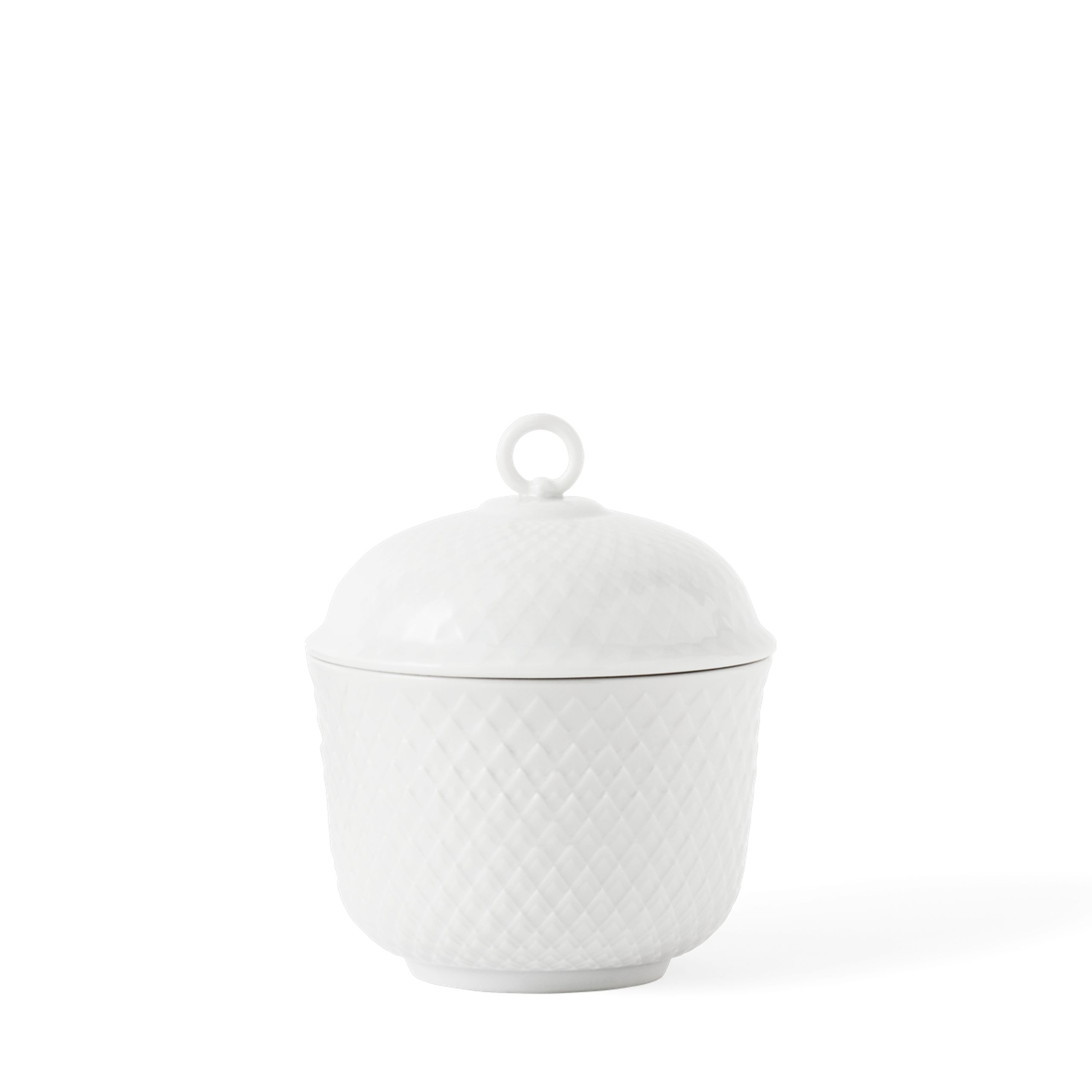 Lyngby Porcelain - Schüssel - Rhombe Sugar bowl - White