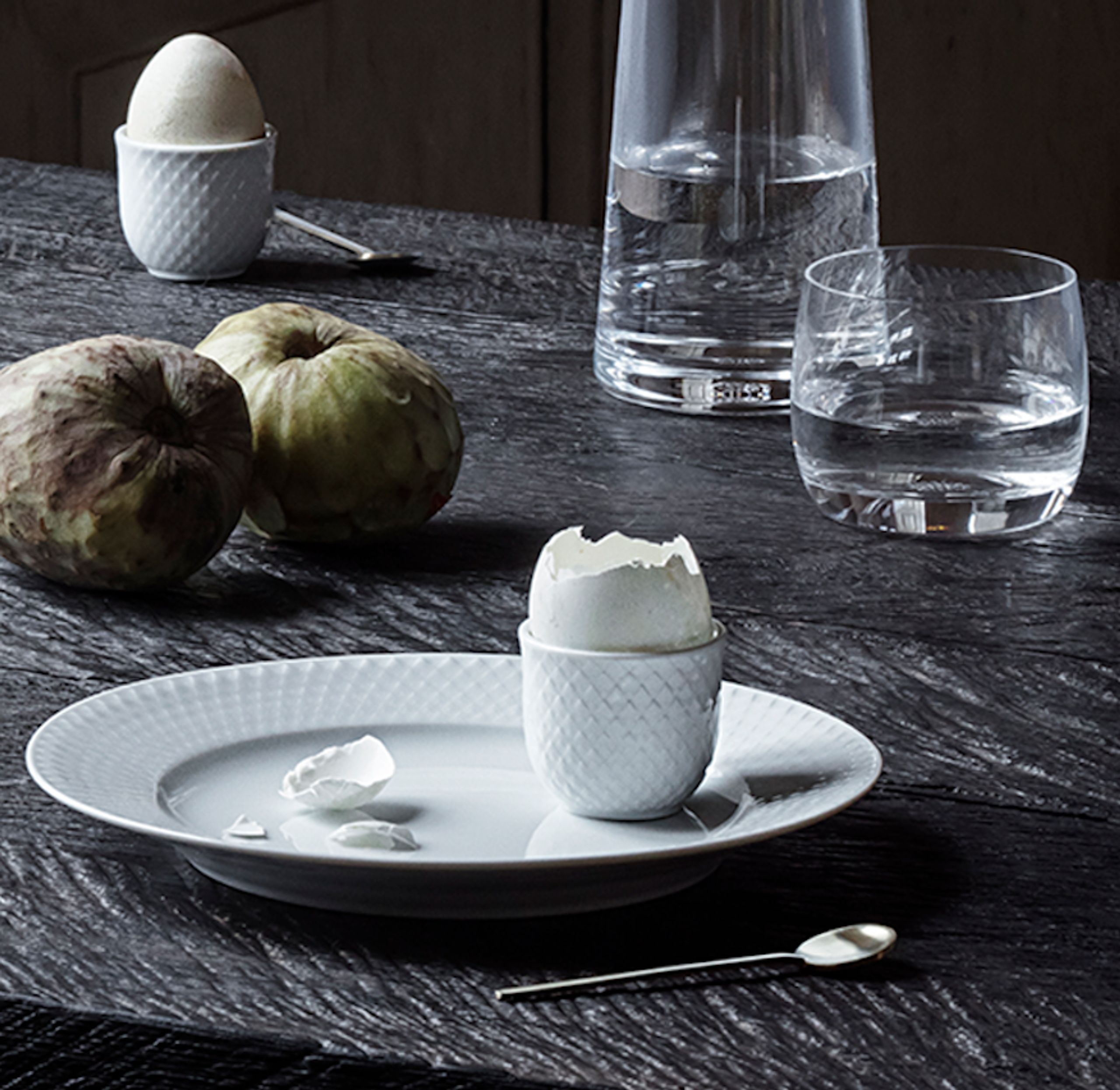 Lyngby Porcelain - Disque - Rhombe Plate Ø21 cm - White