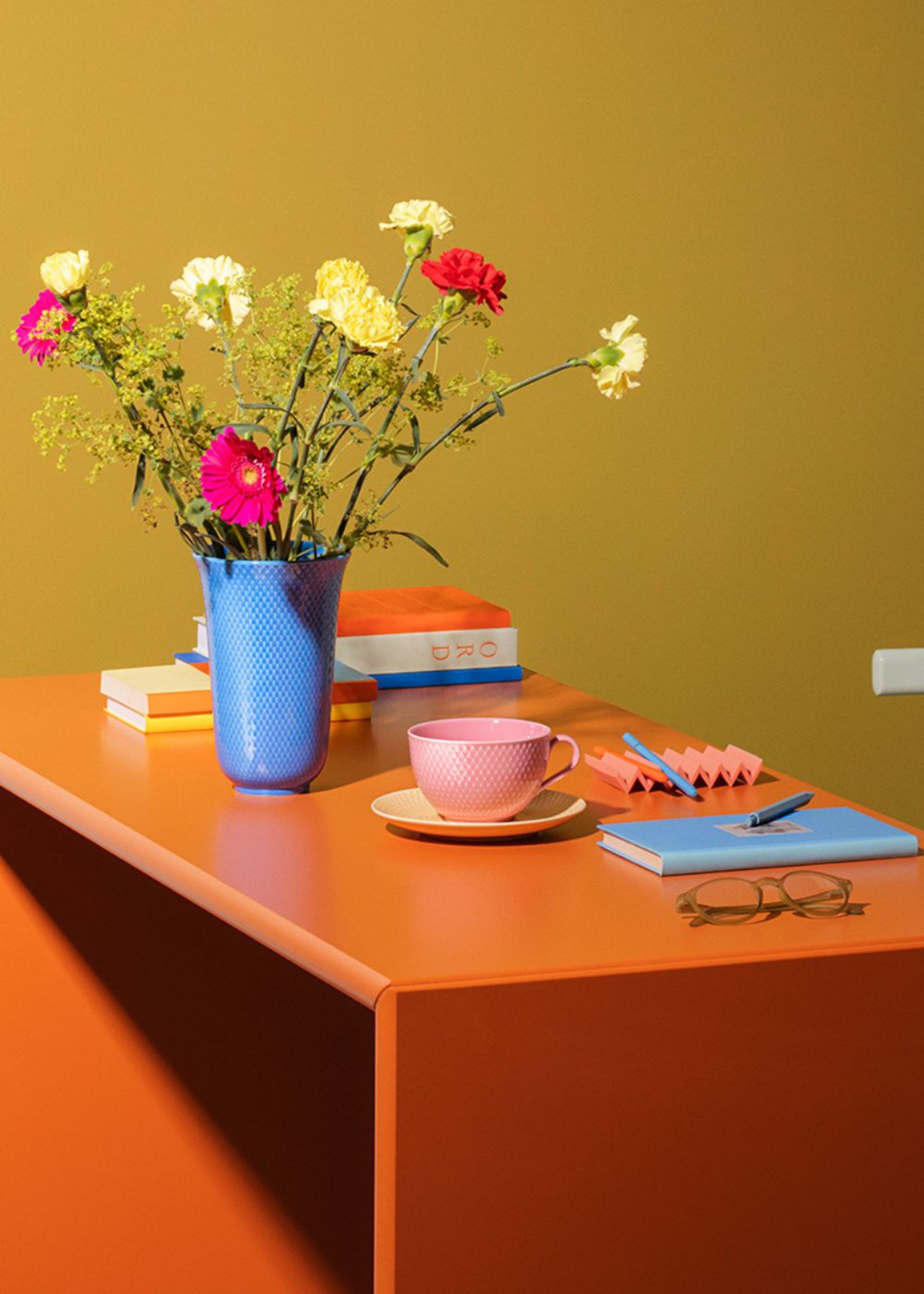 Lyngby Porcelain - Vase - Rhombe - Vase - Blå