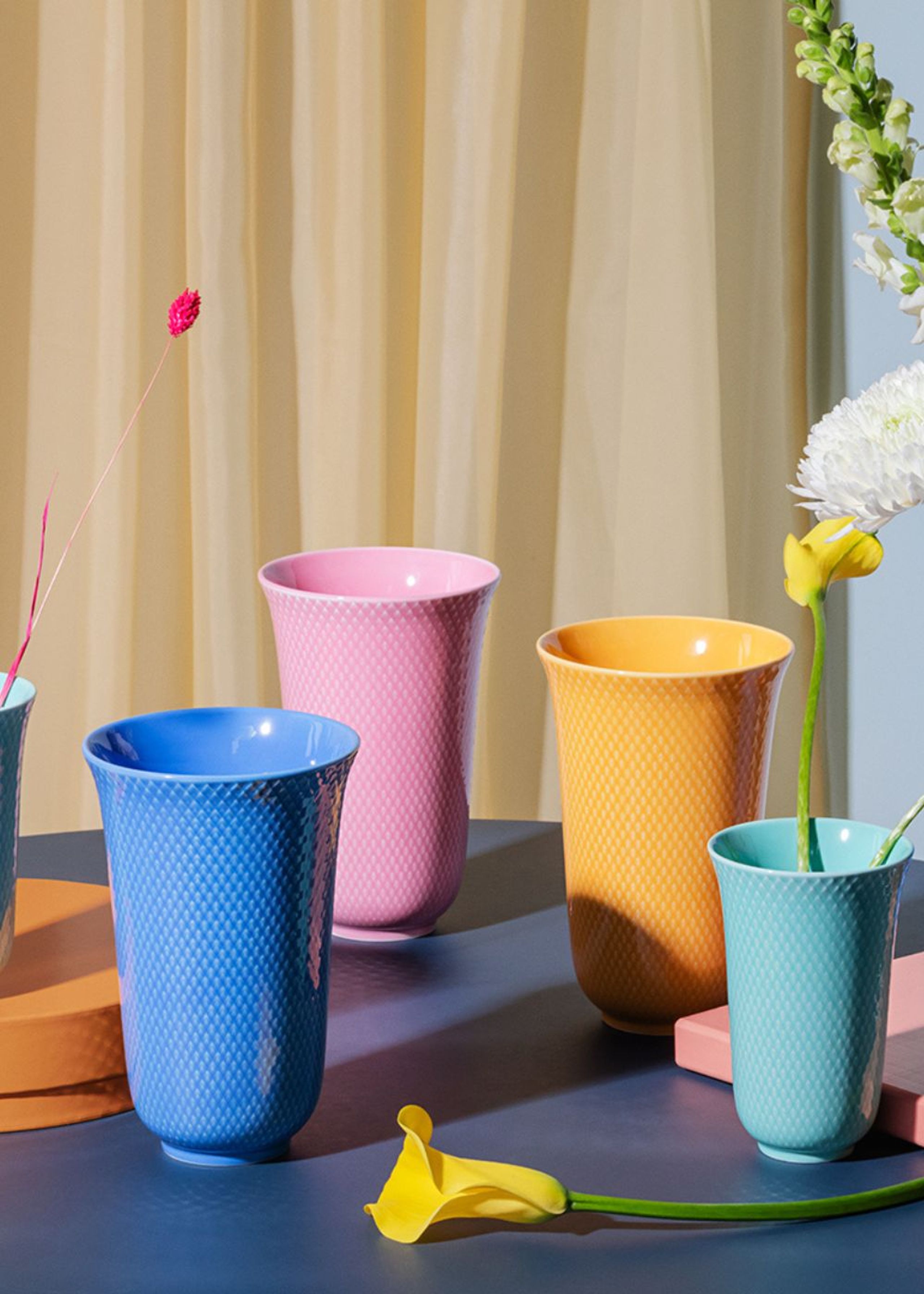 Lyngby Porcelain - Vase - Rhombe - Vase - Blå