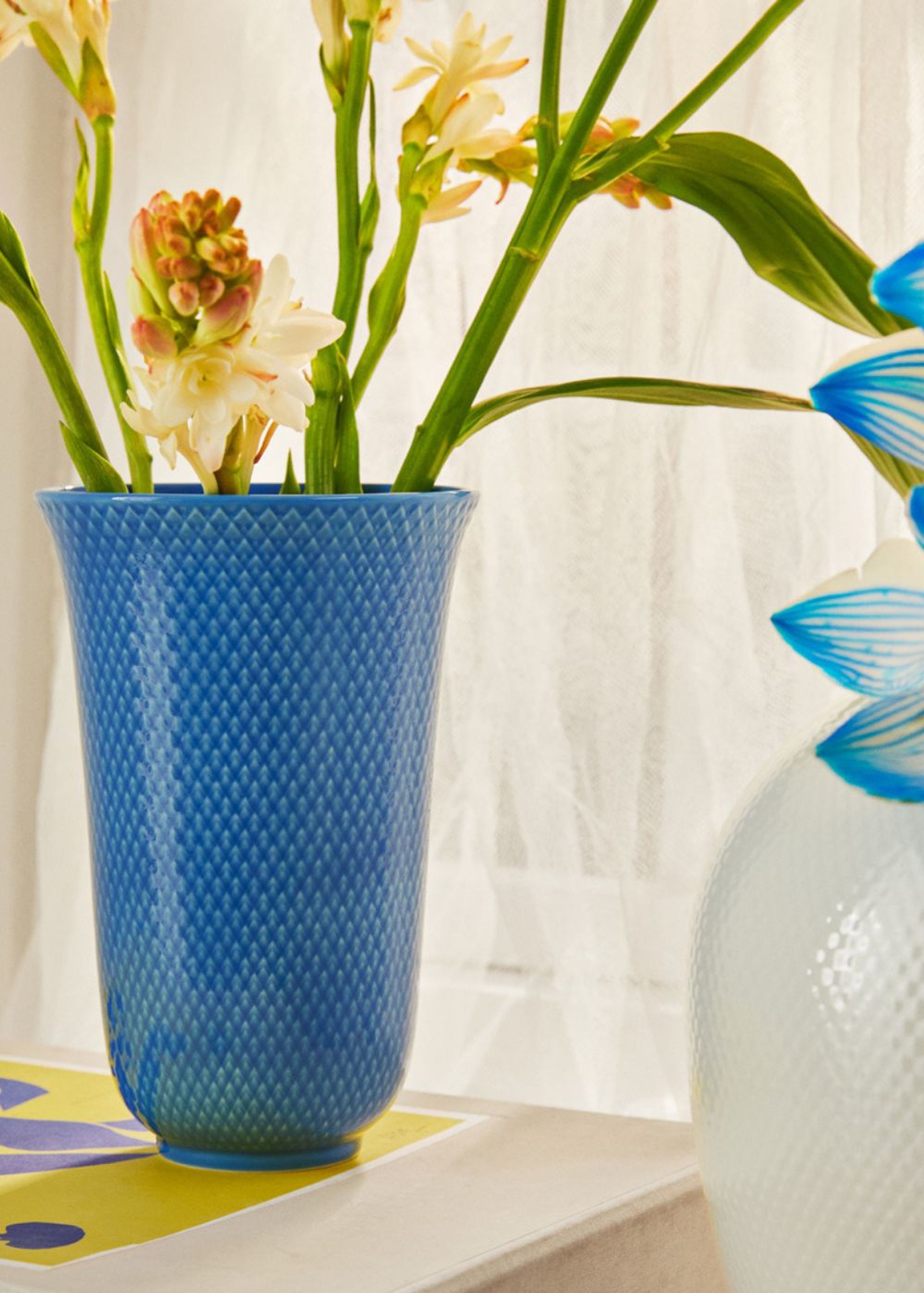 Lyngby Porcelain - Vase - Rhombe - Vase - Blå